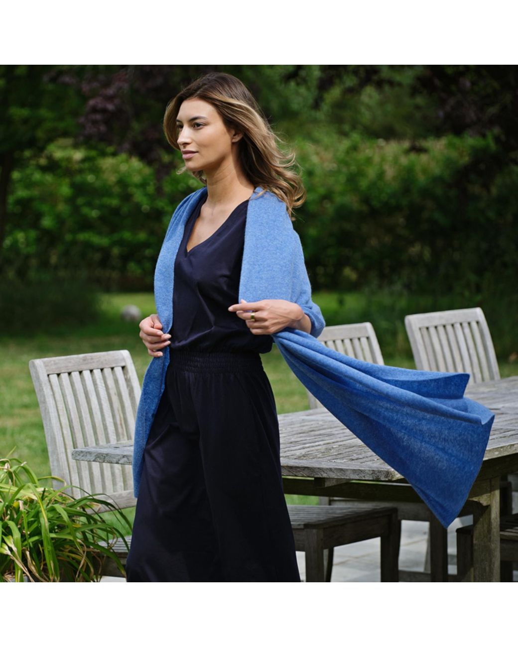 Cove Blue Bali Midi Dress With Pockets