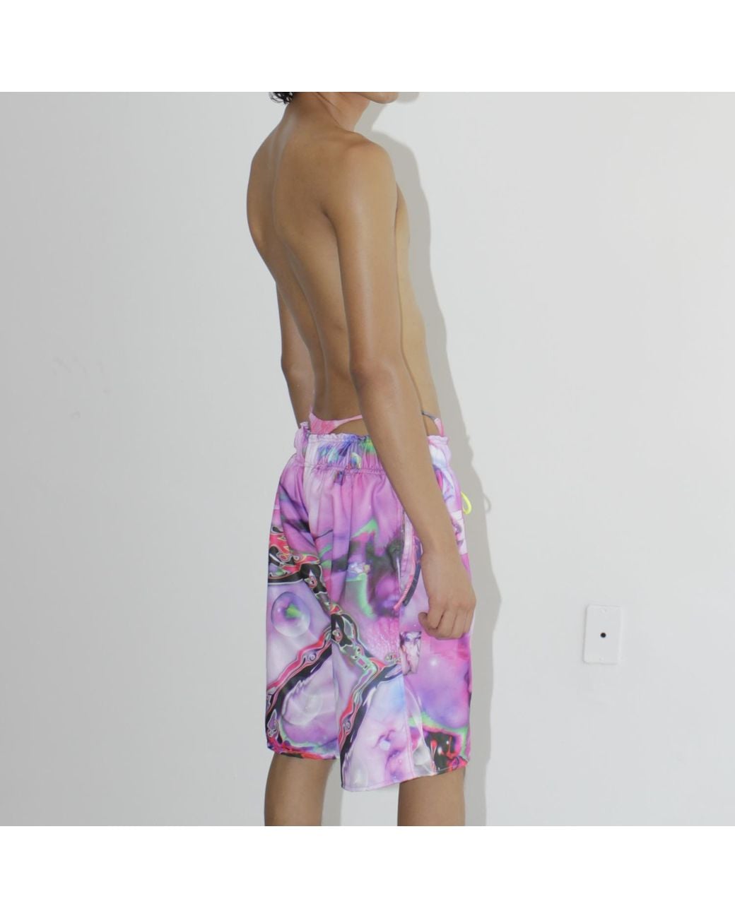 Paloma Lira Purple Three Way Punk Kiss Long Shorts for men