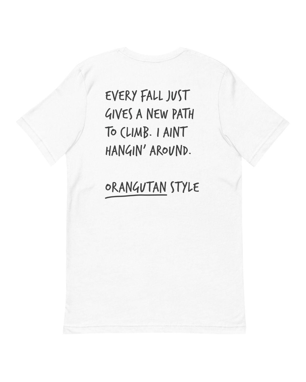 Anchor and Crew White Think Ocean Orangutan Aspirations Cotton Embroidered T-Shirt