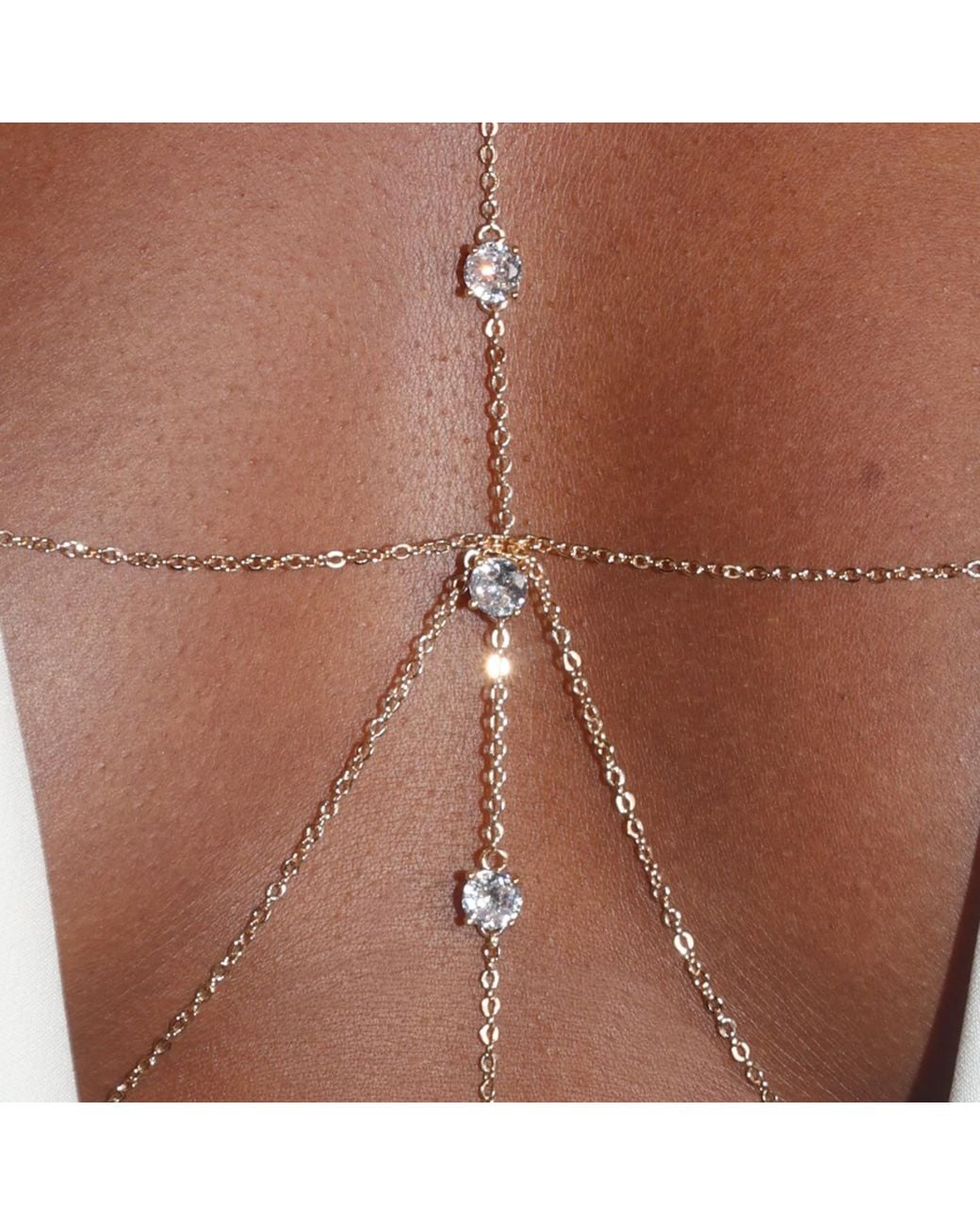Studio Baloge White Vanta Body Chain T-Line