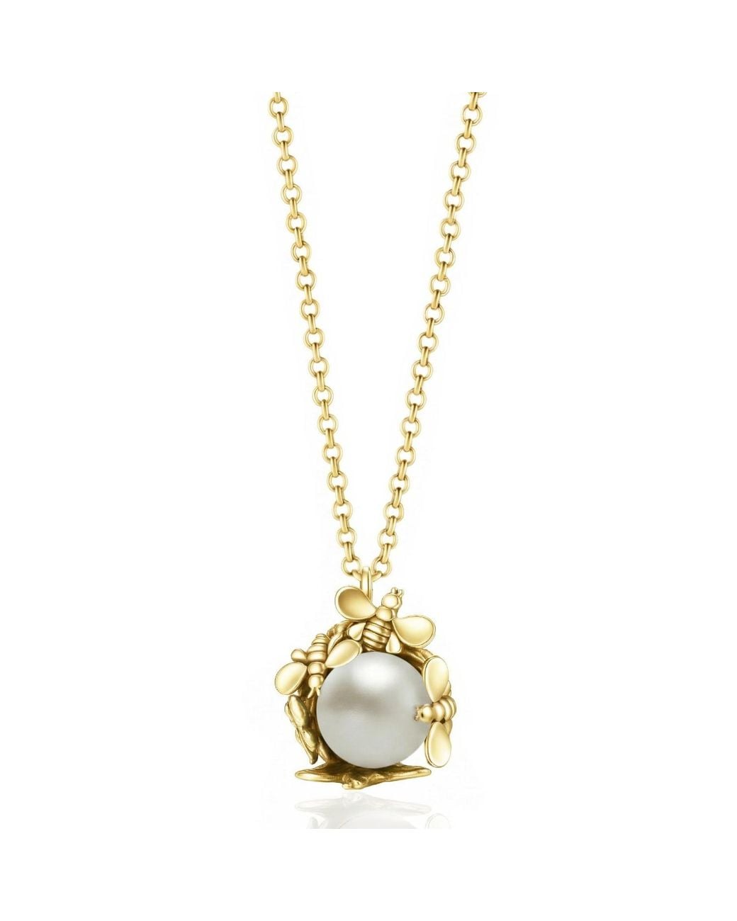 Unaloe Metallic Vermeil Pearl Necklace For – Luxury Queen Pendant
