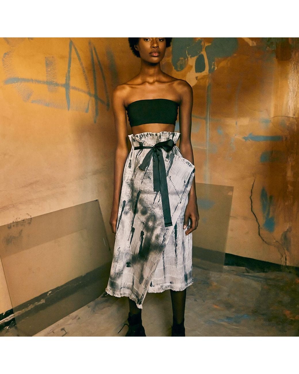 Miro Misljen Gray Street Art Graffit Skirt