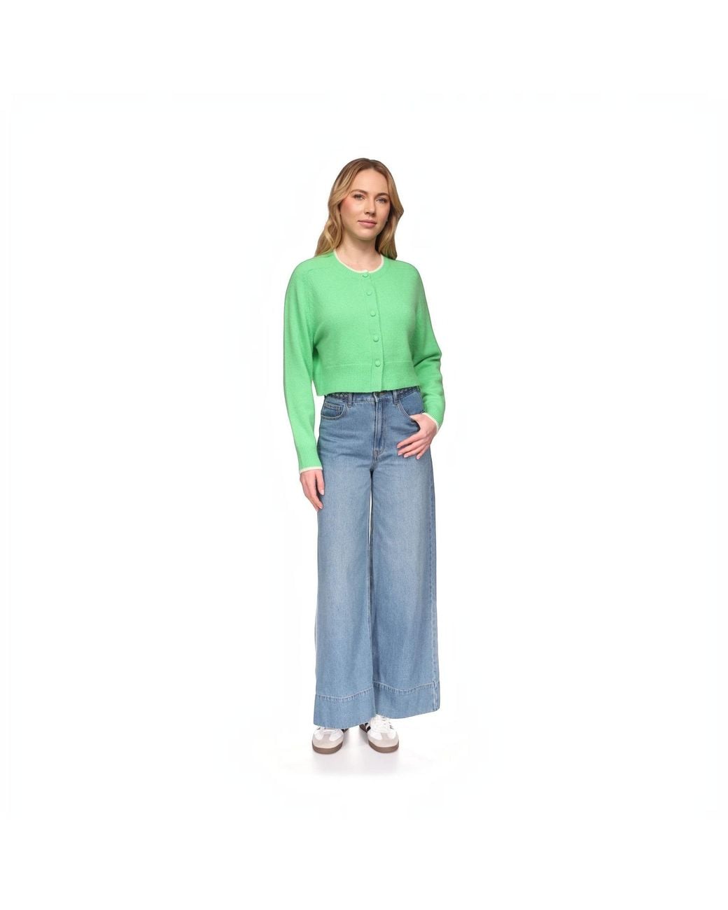 Brodie Cashmere Green Sahara Cardi