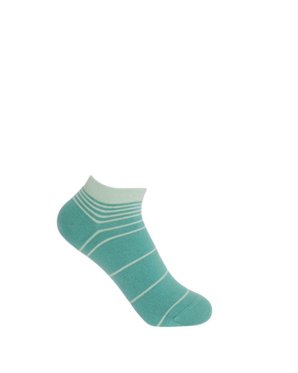 Peper Harow - Made in England Green Retro Stripe Luxury Crew & Trainer Socks Bundle