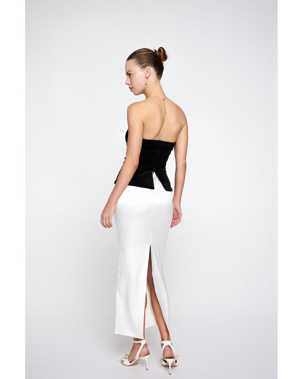 Marieta Yan Black Dahlia Velvet & Satin Dress