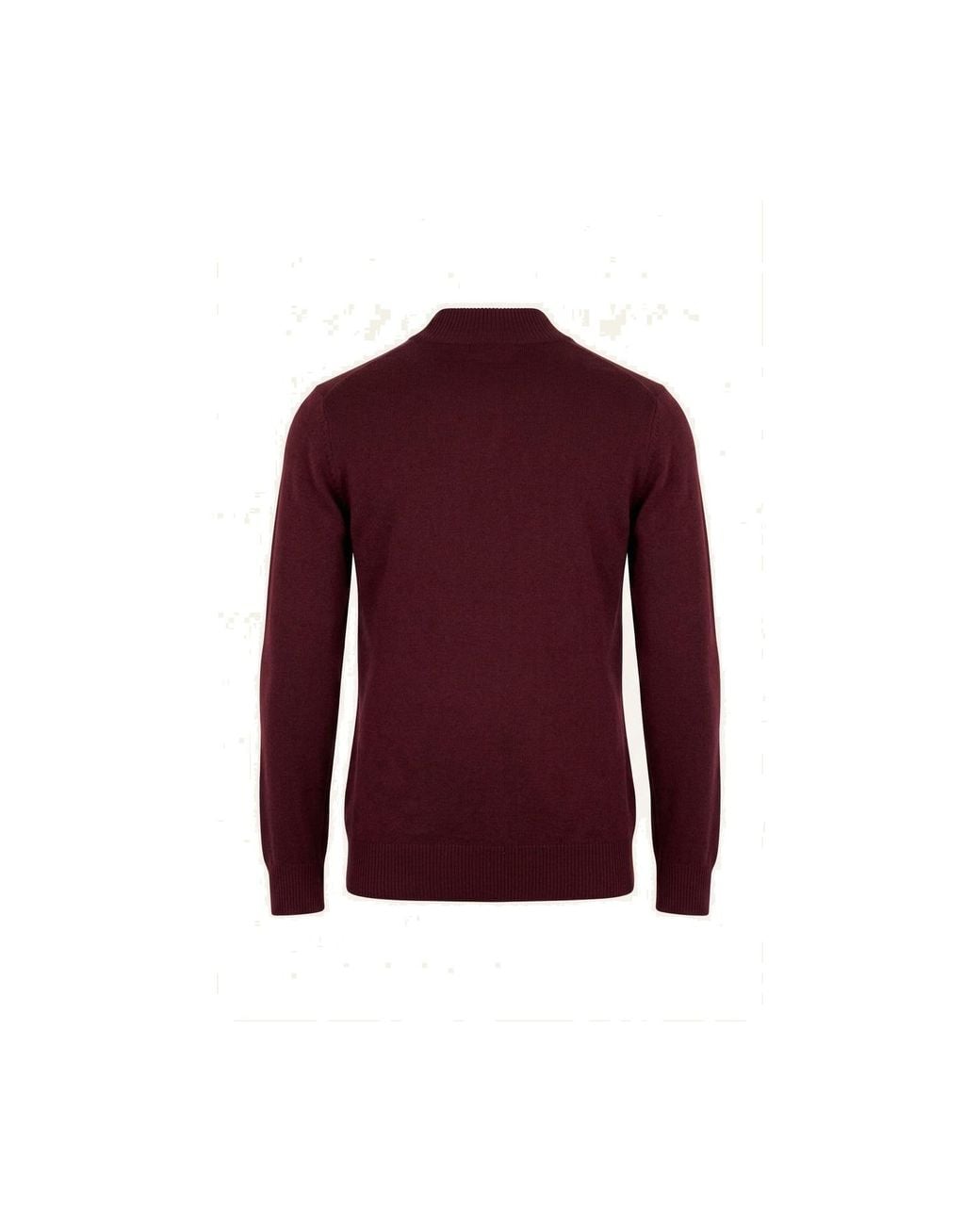 Ron Tomson Purple Mock Neck Relaxed Sweater for men
