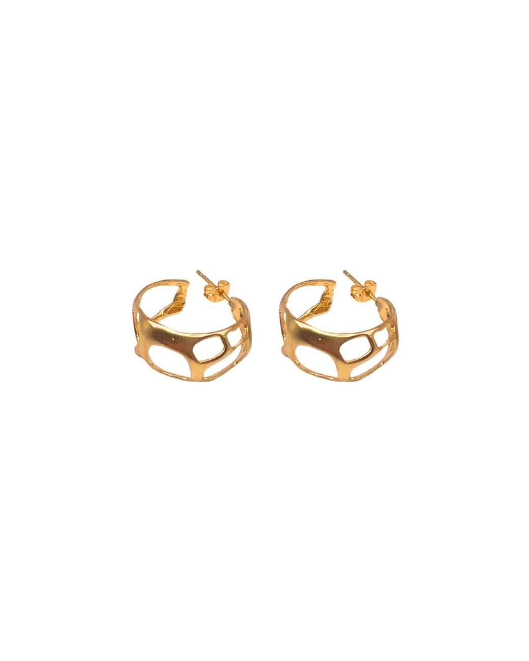 Les Reines Metallic Golden Grid