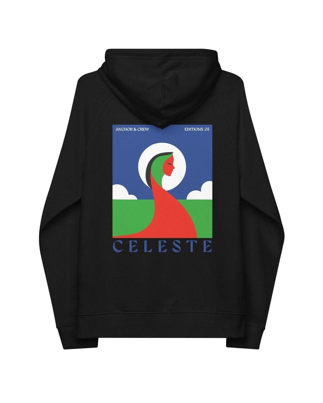 Anchor and Crew Black Three Celeste Editions Organic Cotton Hoodie
