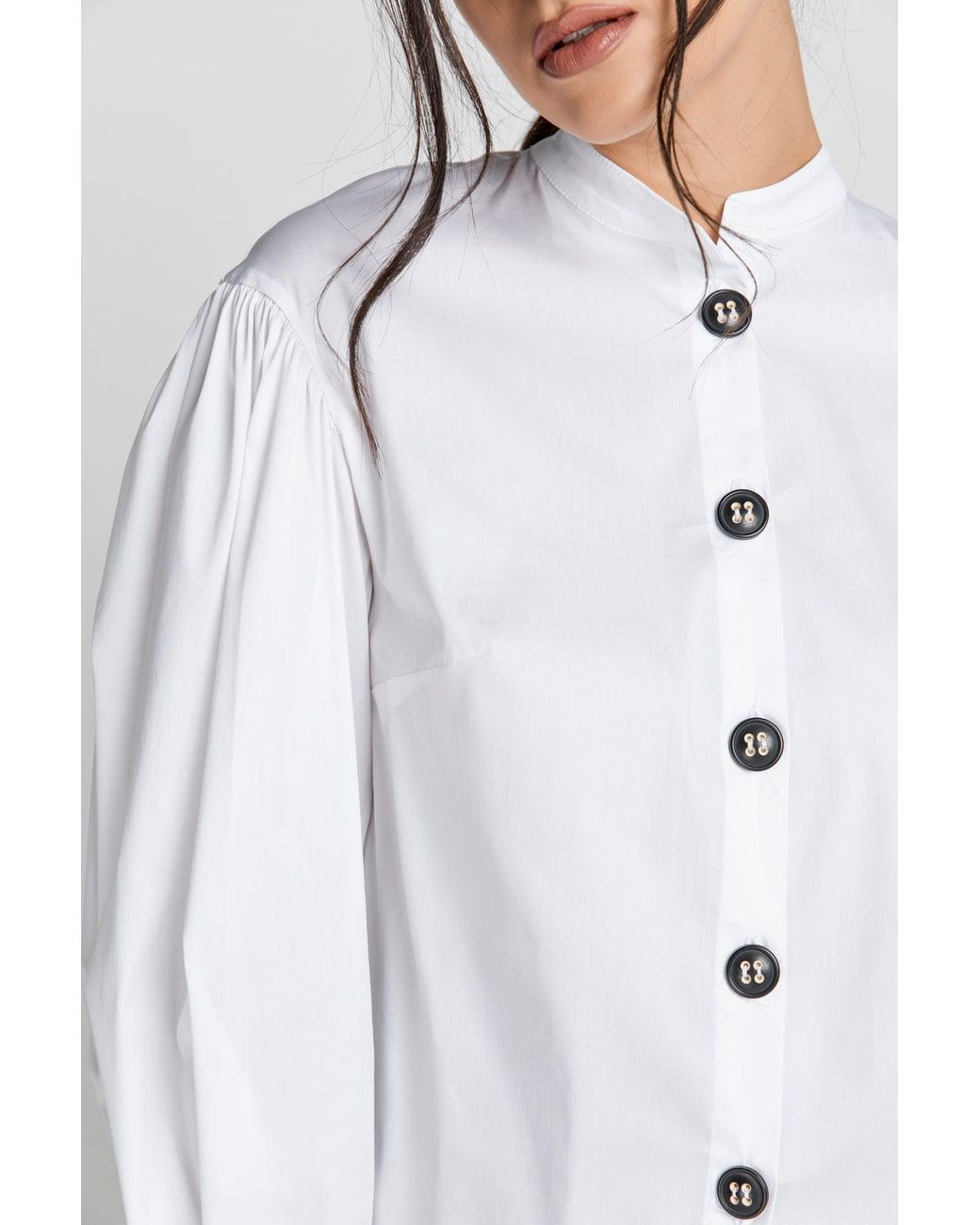 Conquista Blue Shirt With Bishop Sleeves