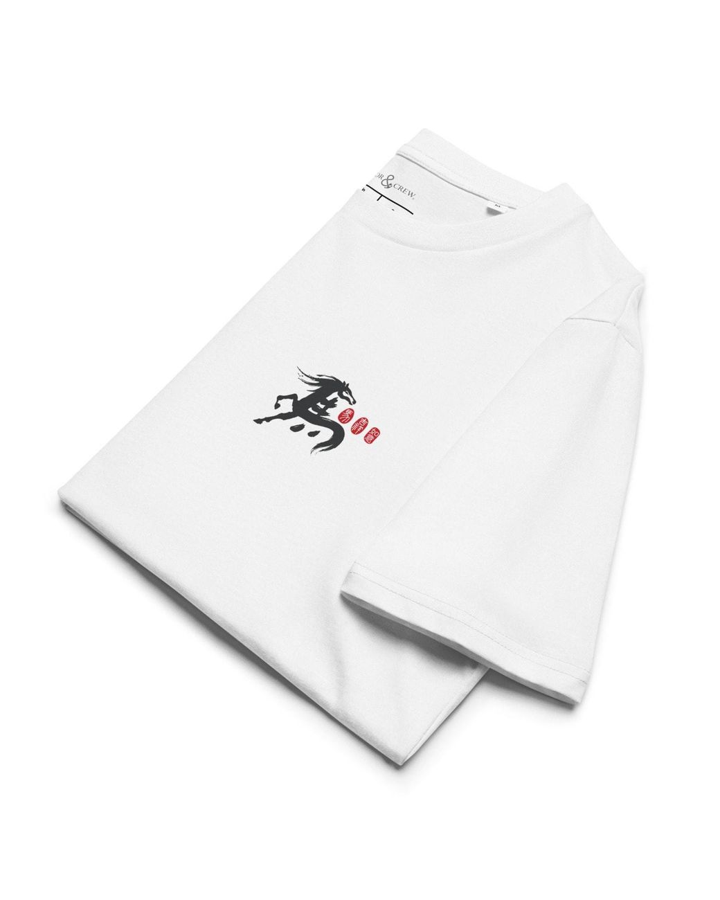 Anchor and Crew White Ten Chinese Year Of The Horse Editions Organic Cotton T-Shirt for men