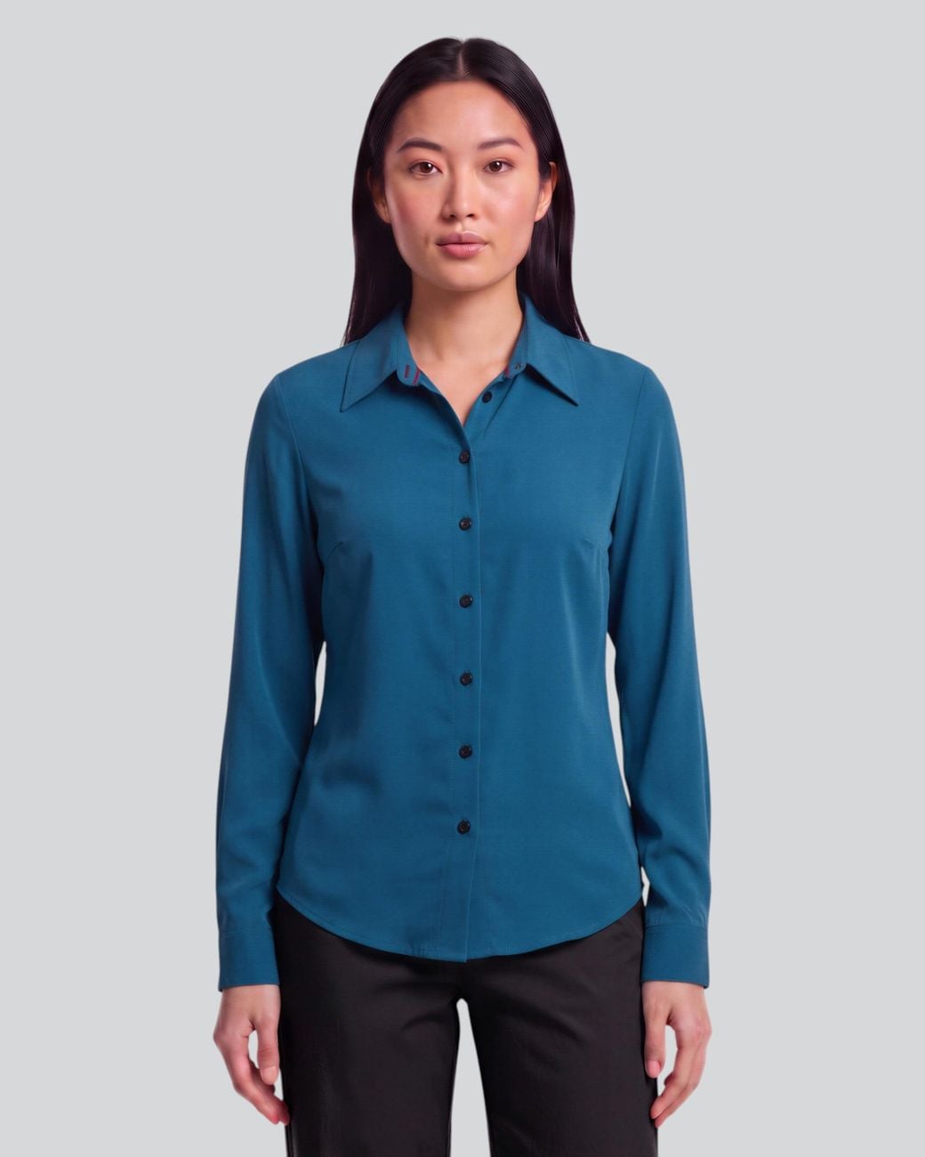 Lords of Harlech Blue Sutton Legion Stretch Silk Long-Sleeve Shirt