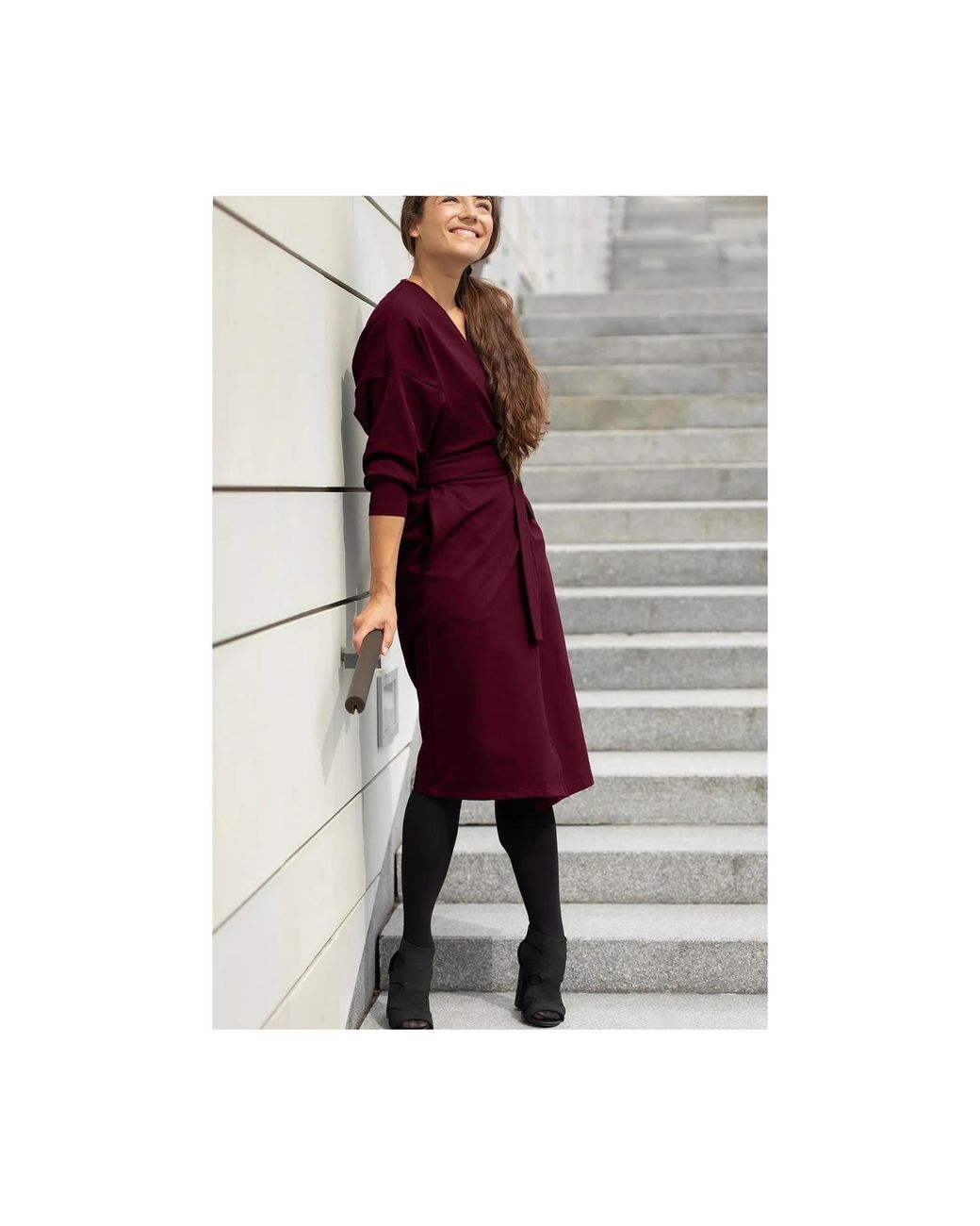 Nola Purple Kimonodress Burgundy
