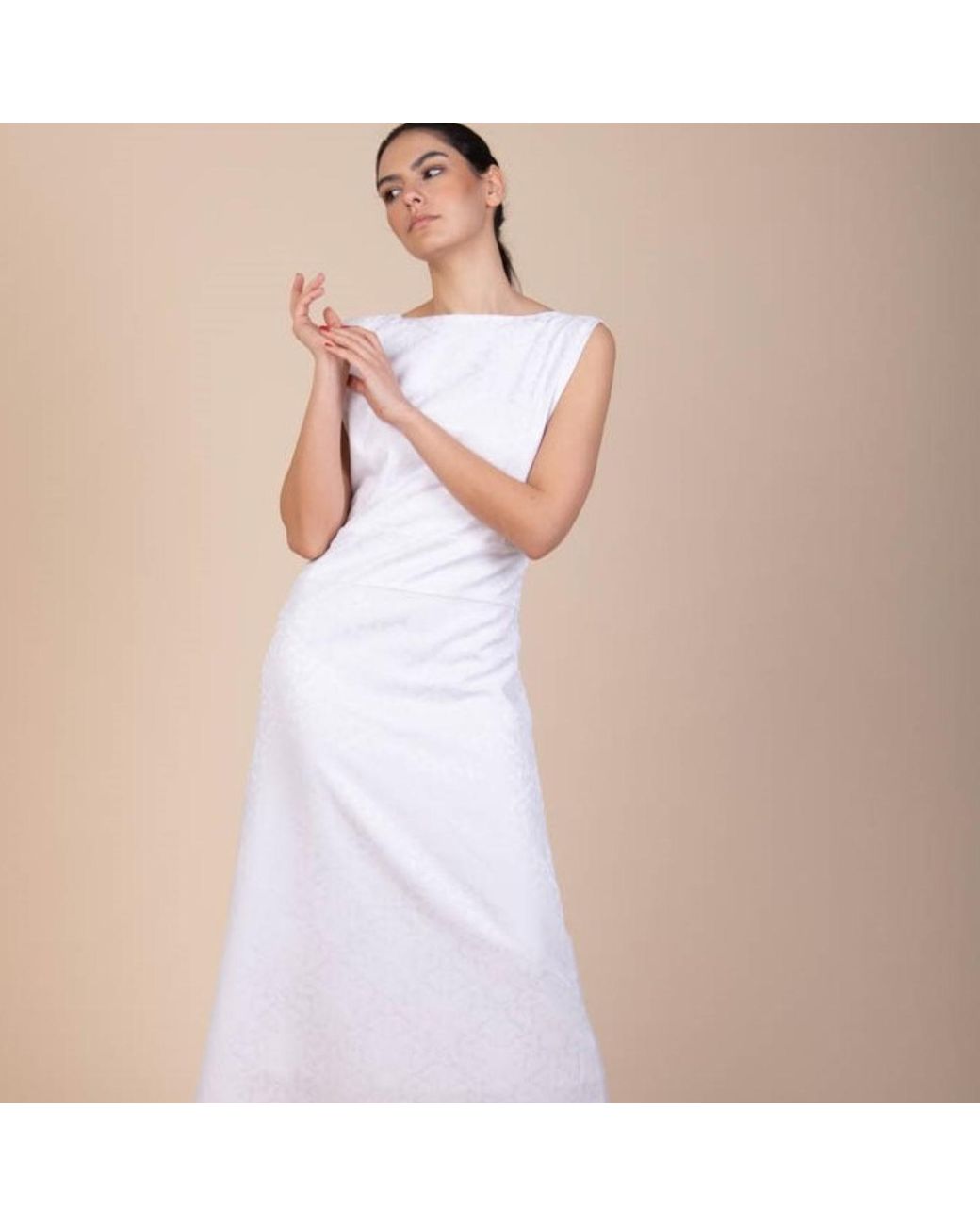 NUMBAT White Caroline Floral Jacquard Maxi Dress