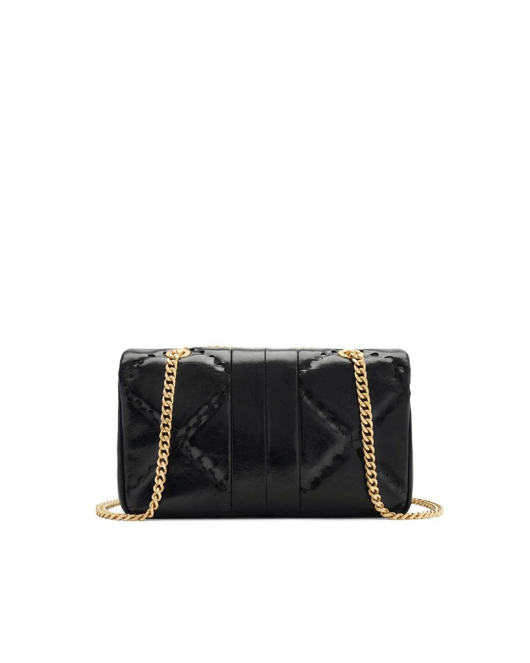 Orange Cube Black Mosaic Diamond Chain Bag