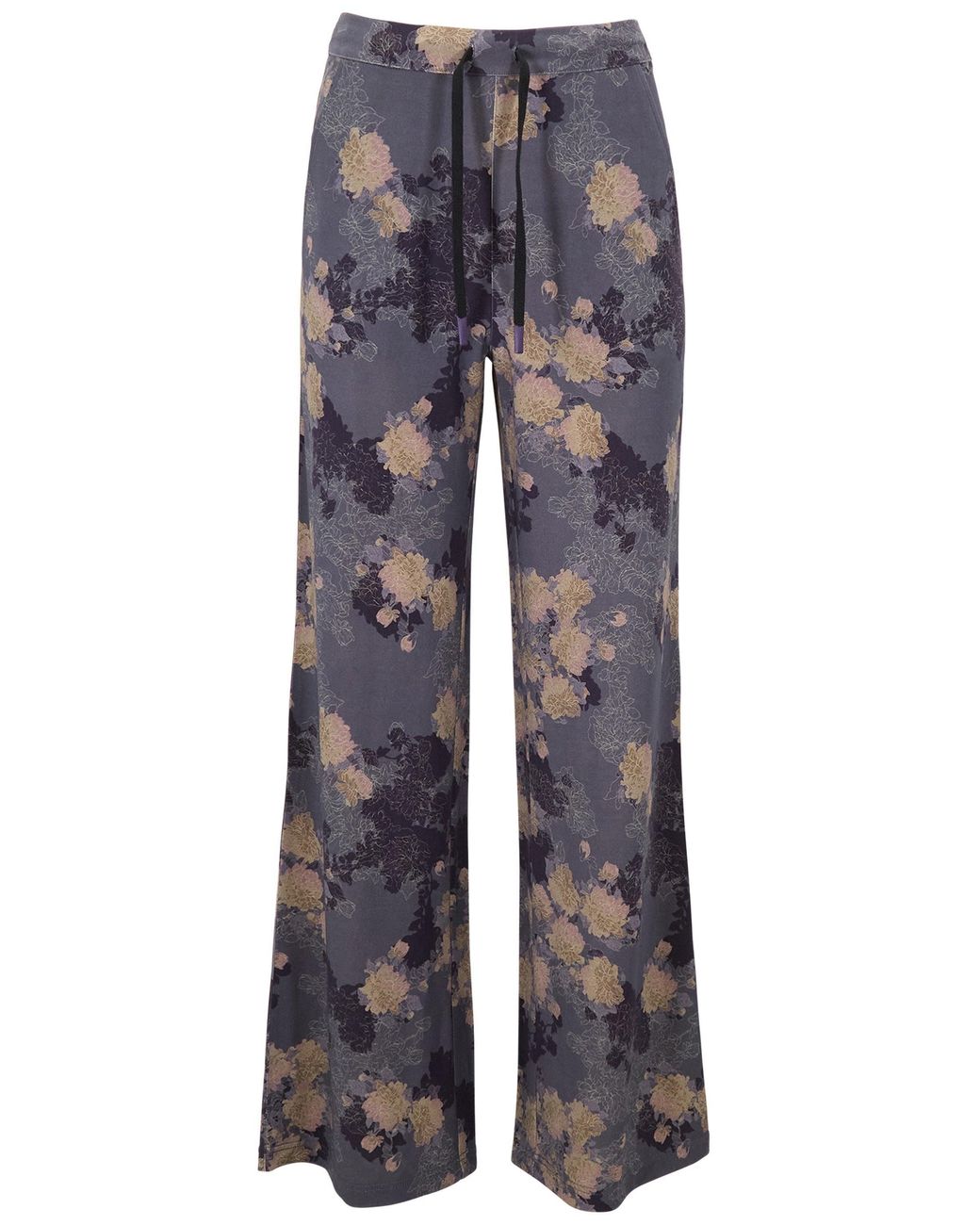 Lords of Harlech Blue Sanchez Lans Floral Stretch Knit Drawstring Pant