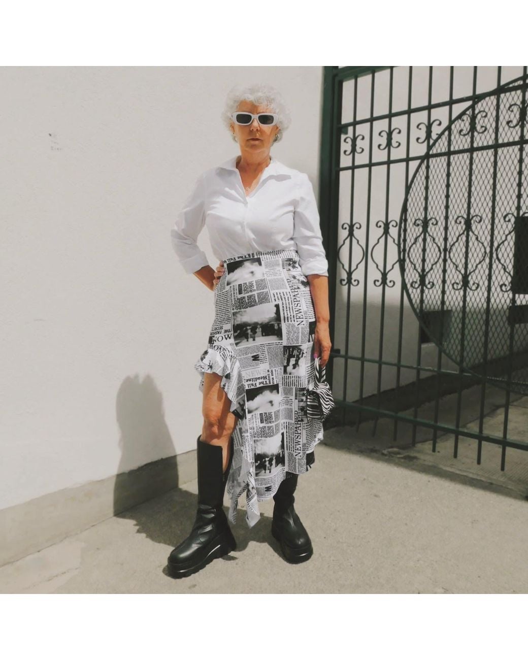 Delayne Dixon Gray The Newspaper Skirt