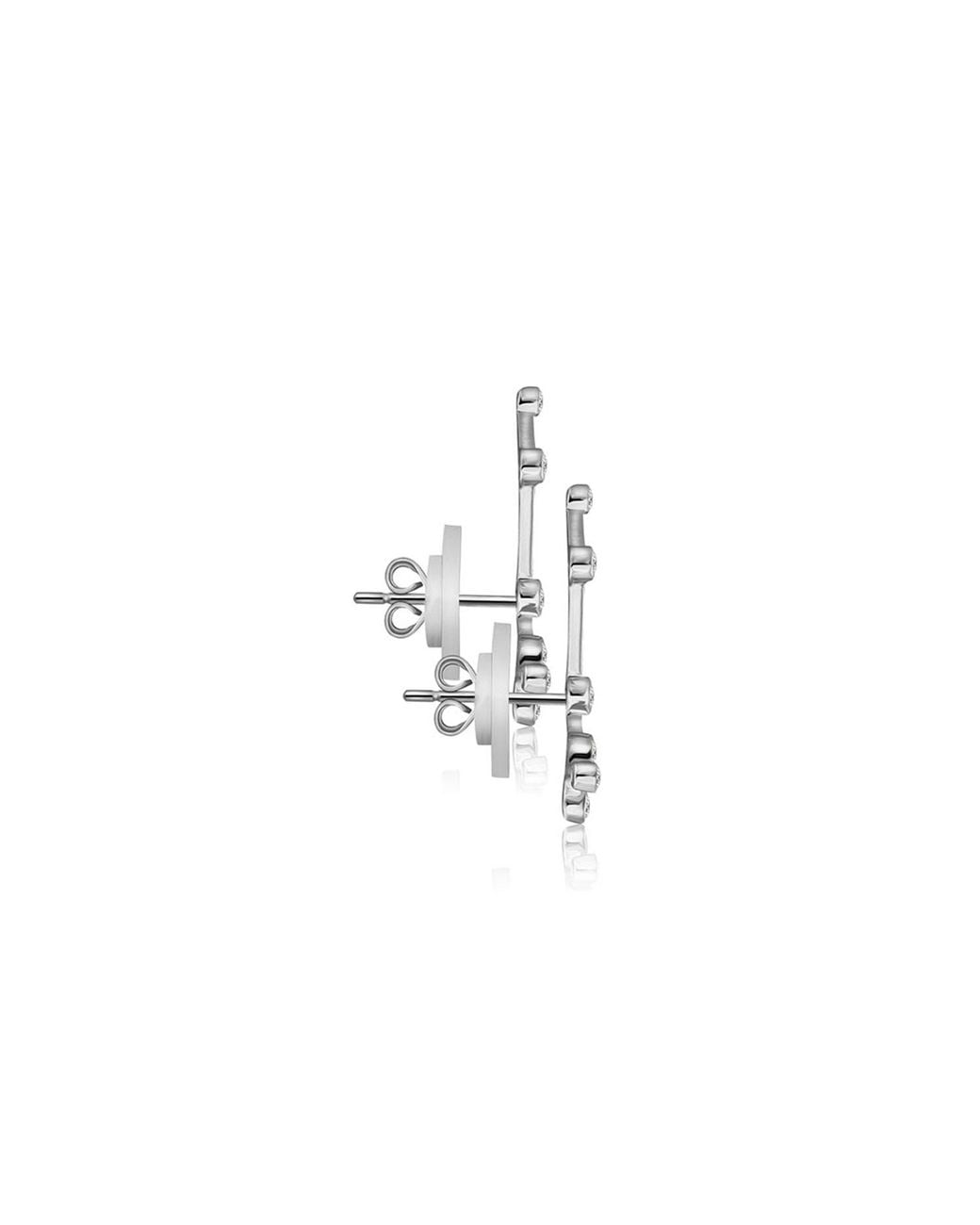 Genevieve Collection Metallic Scorpio Zodiac Constellation Earring 18K & Diamond