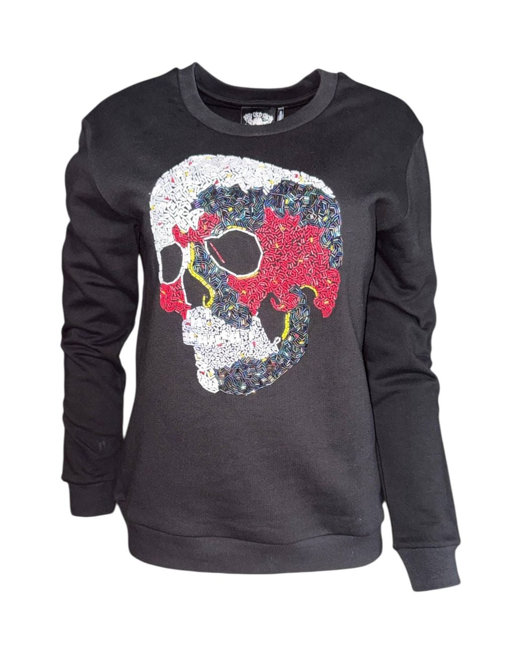 Any Old Iron Gray Hand-Beaded Infra Sweatshirt for men