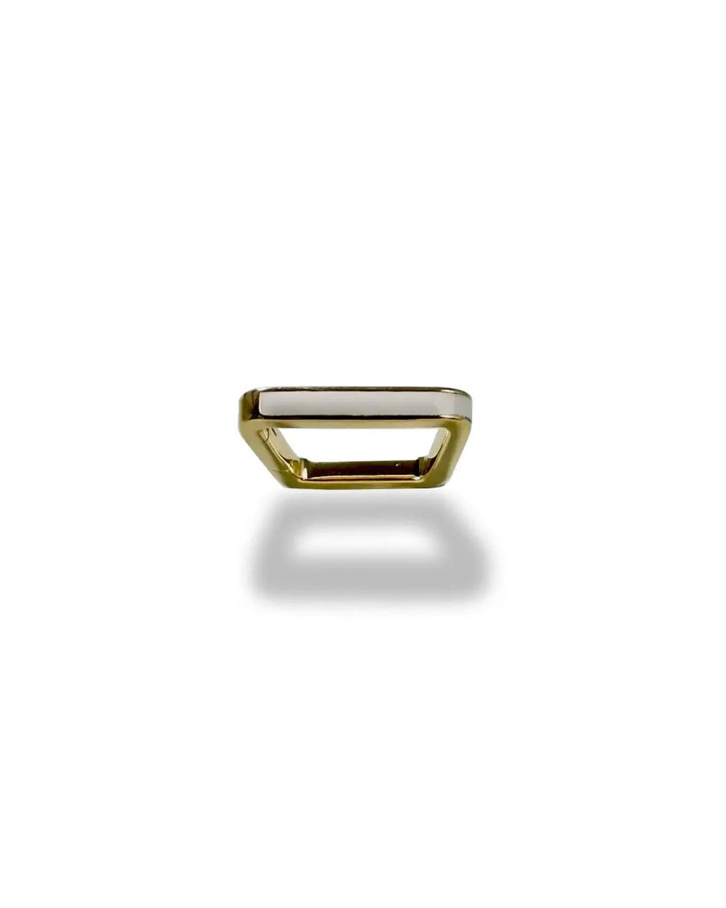 Onia White Spore Enamel Trapezoid Lock