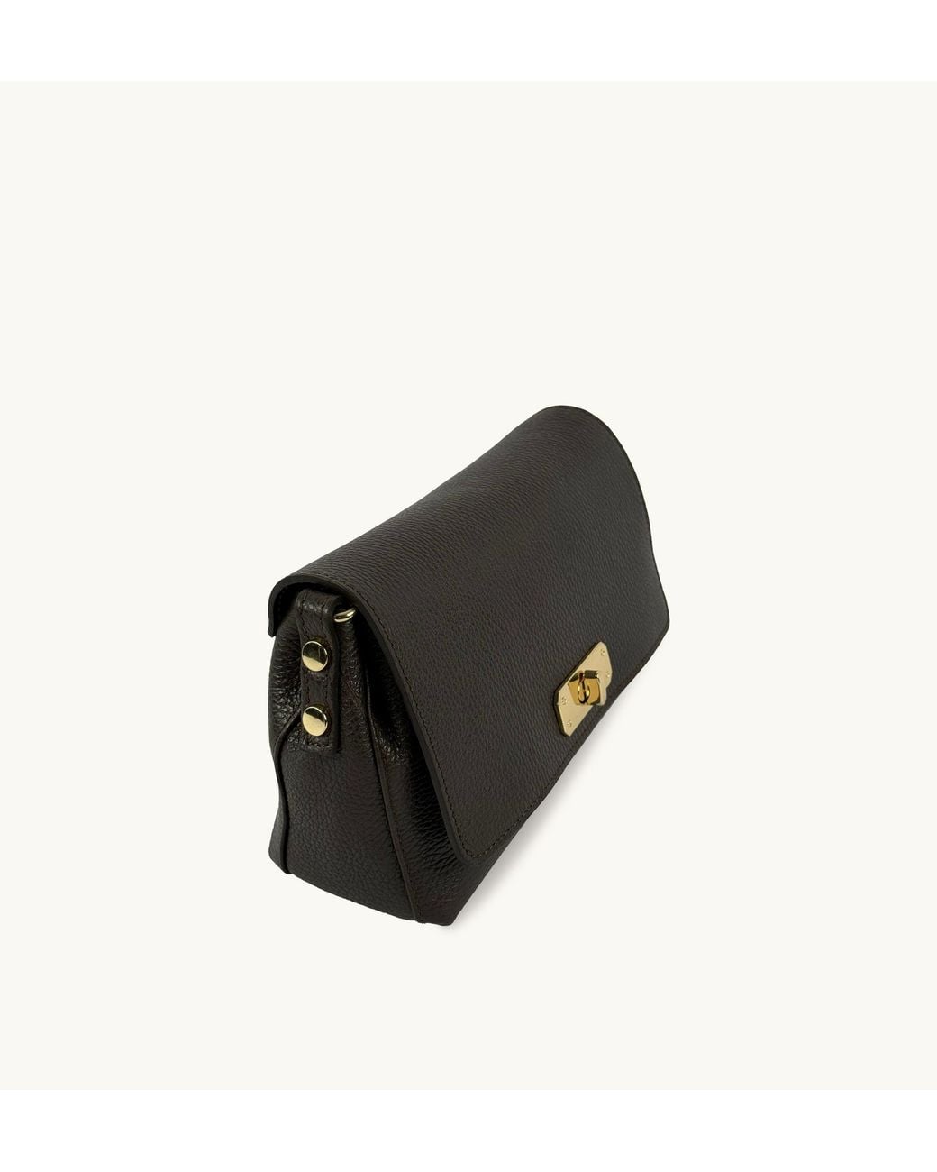 Apatchy London Black The Maisie Midi Chocolate Leather Bag
