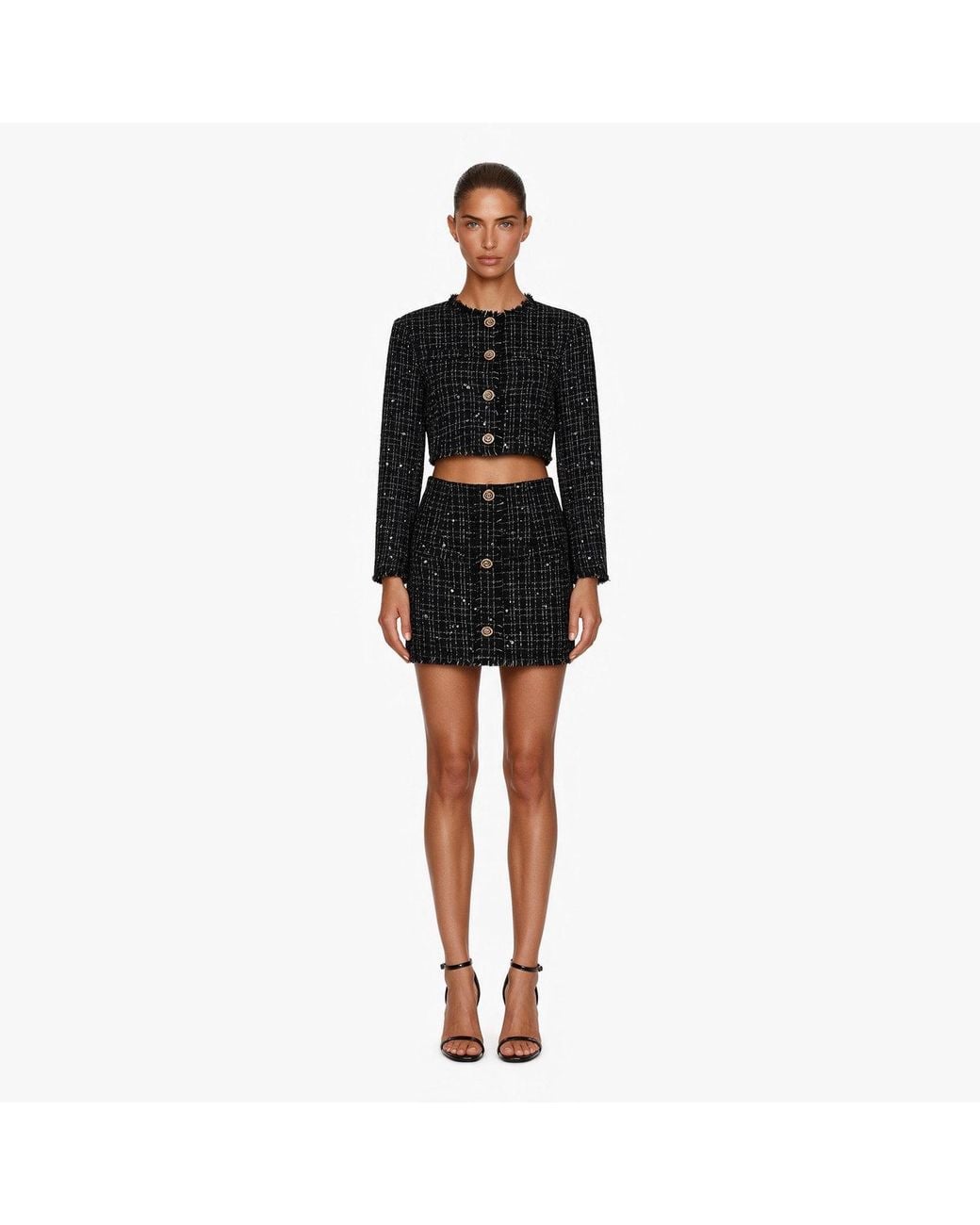 Second Skin Solution Black Asap Tweed Jacket