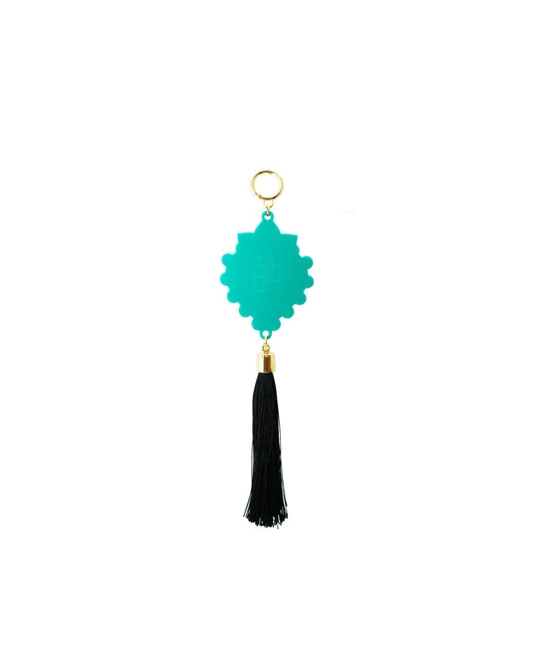 Gissa Bicalho Red Handmade Acrylic Keychain Heart Flame