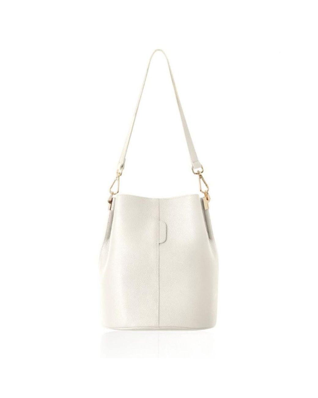 Betsy & Floss White Neutrals Lecco Leather Bucket Bag