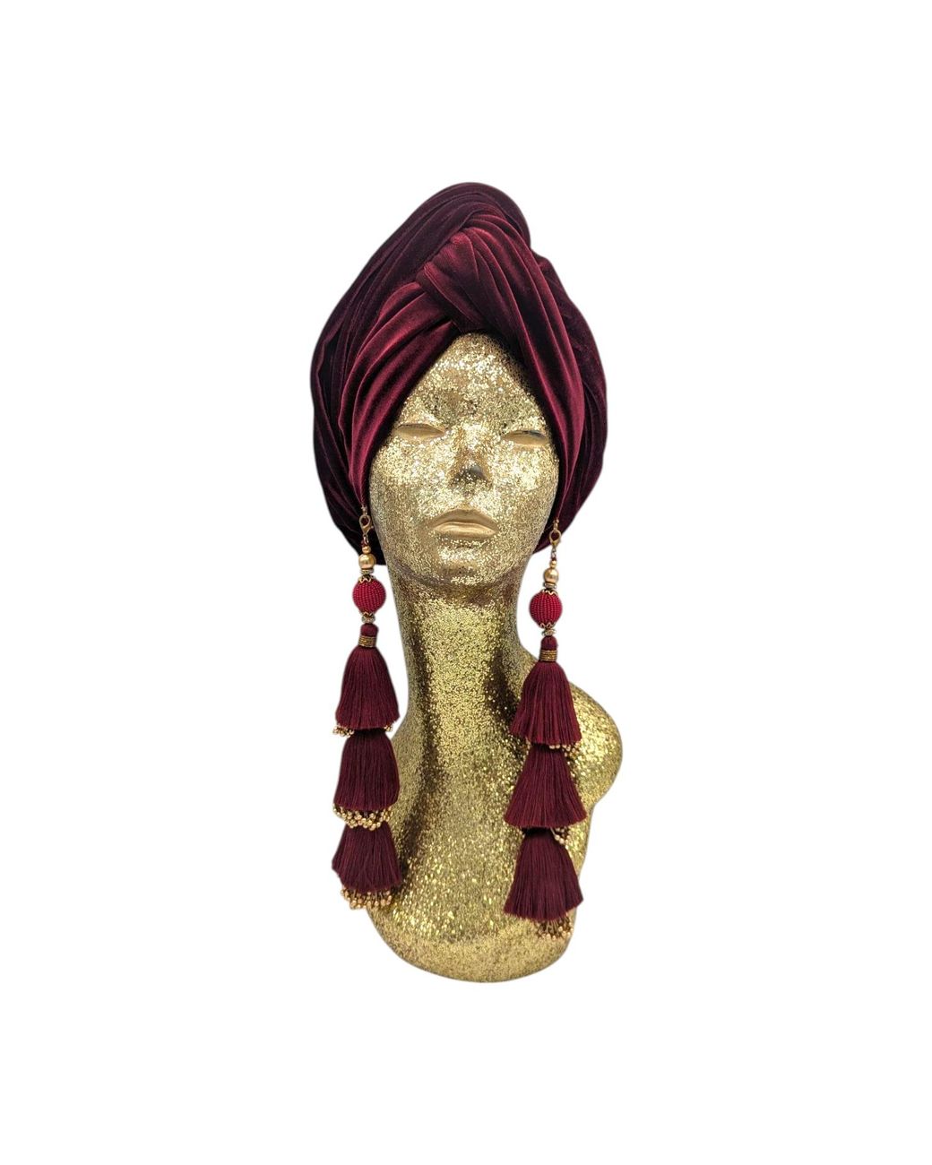 Julia Clancey Red Malbec Luxe Dorado Turban