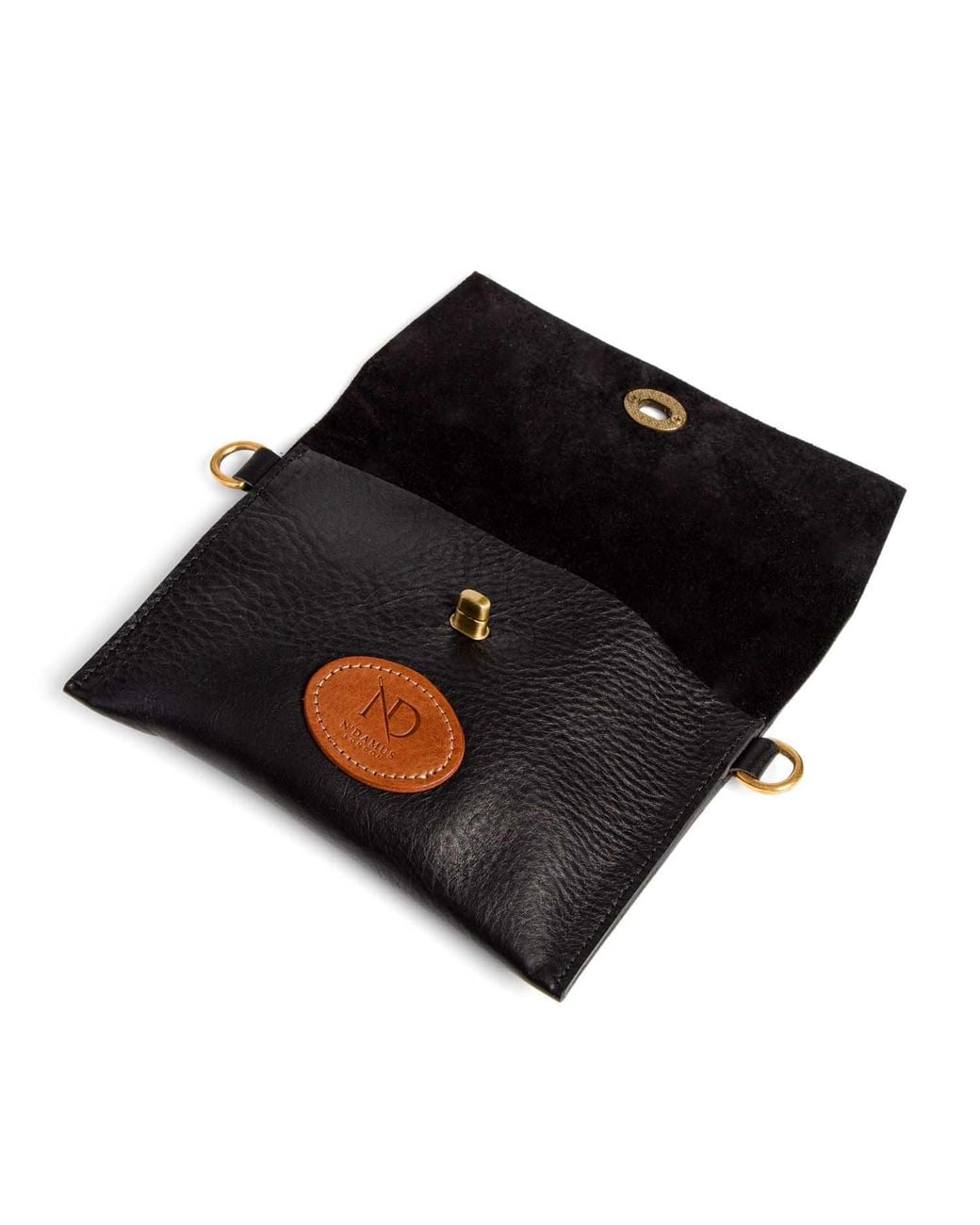 N'damus London Black Mini Hyde Leather Crossbody Bag