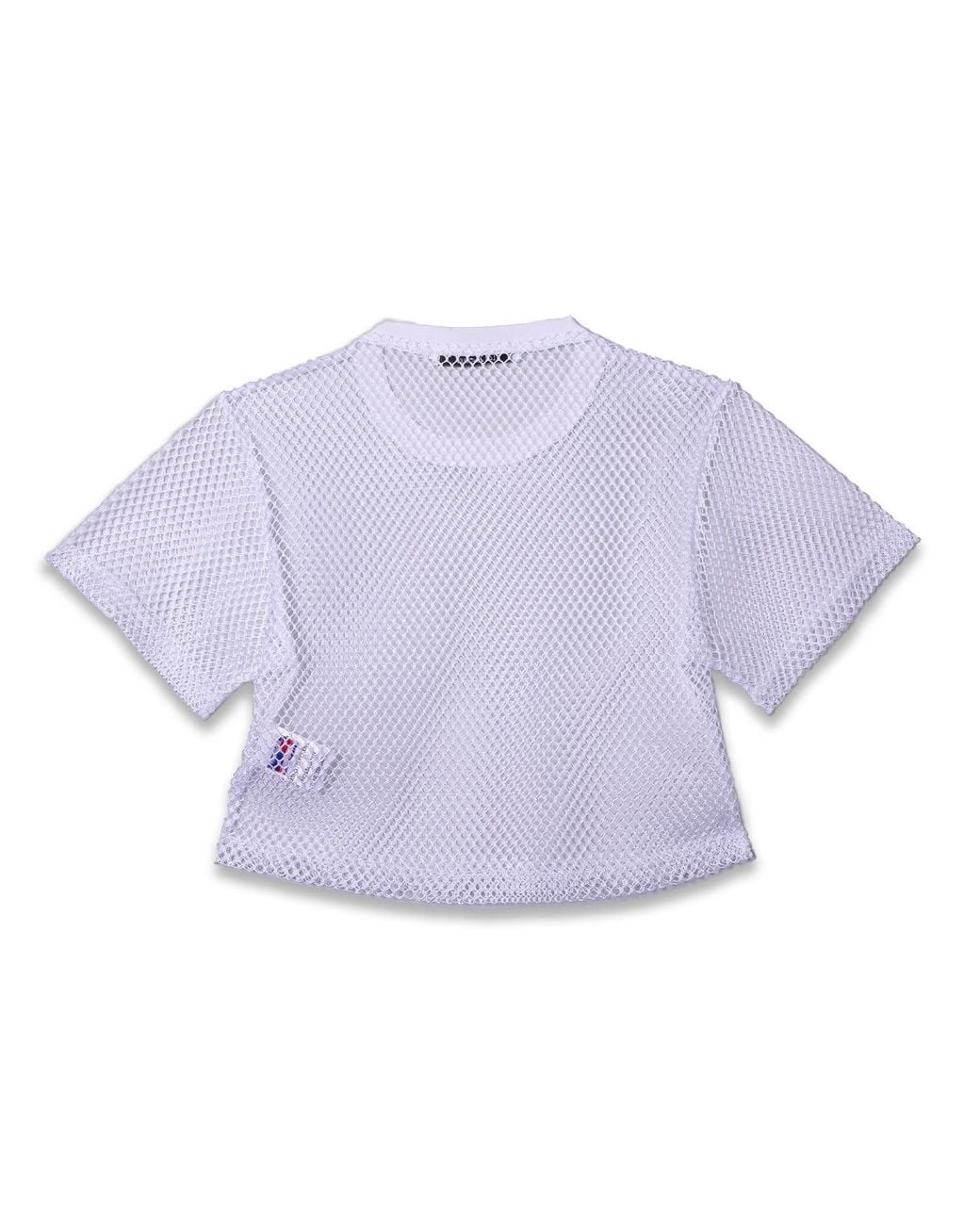Bradford Row Purple Alyah Mesh Crop Tee
