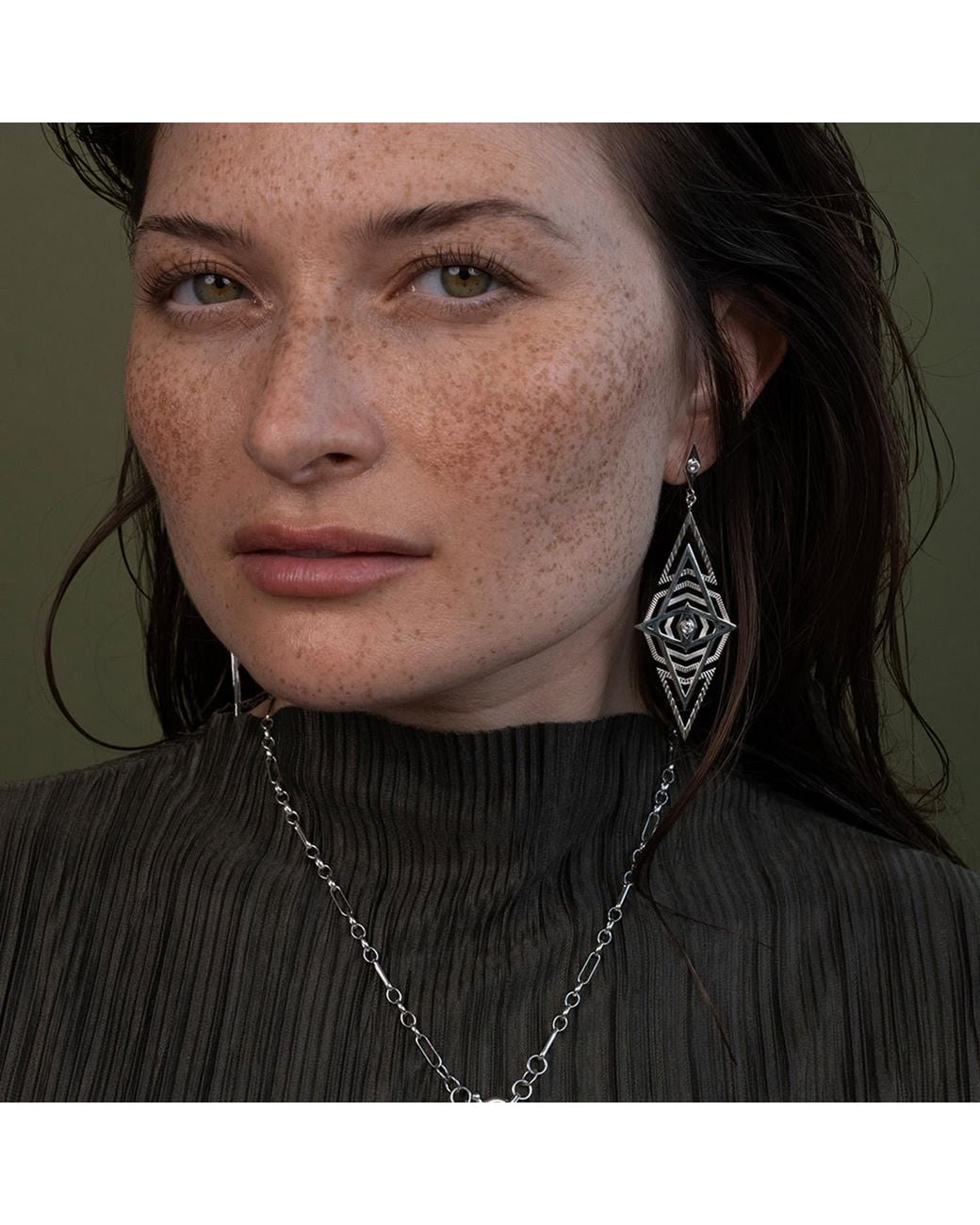 Zoe & Morgan Metallic Volcano Earrings