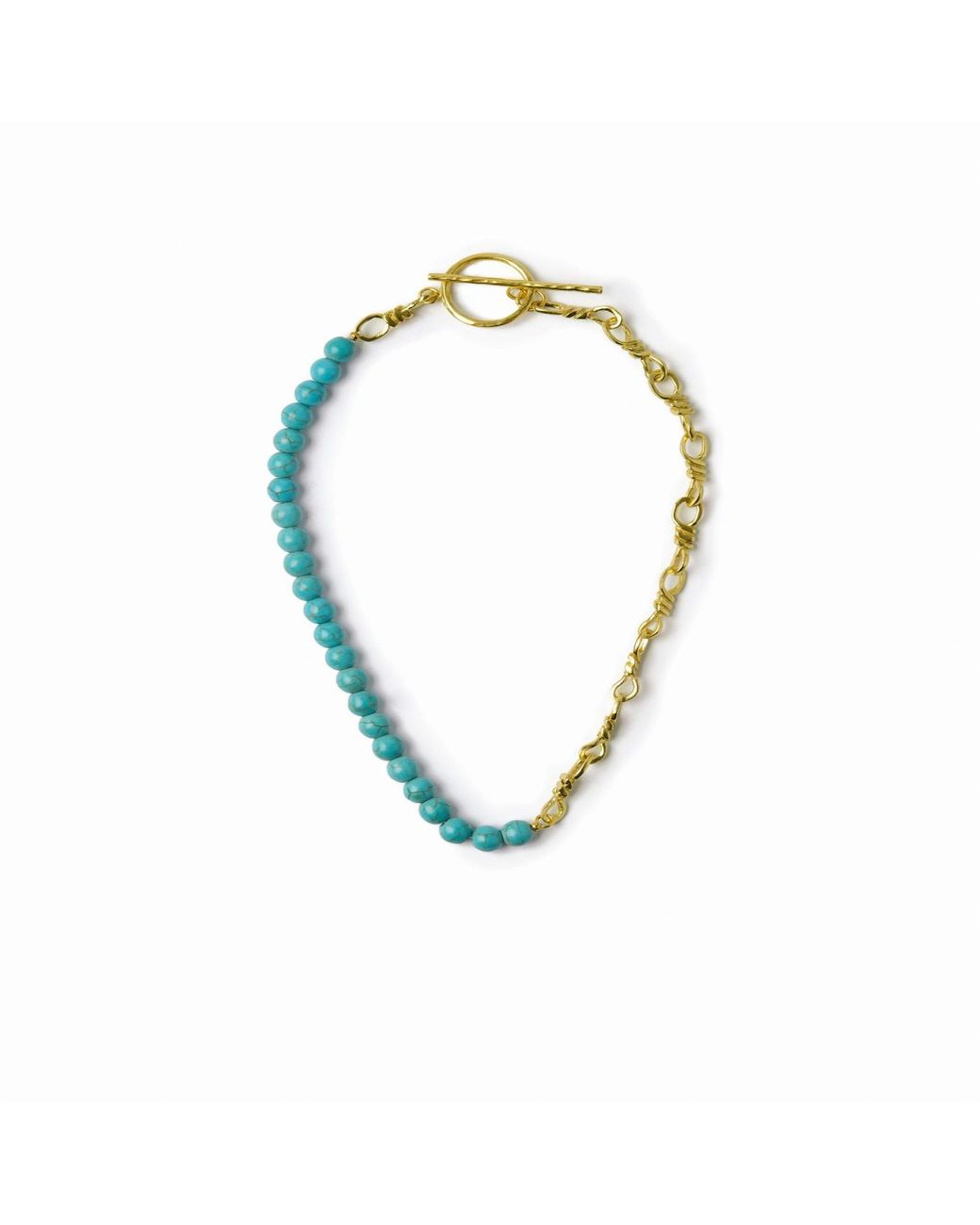 Ottoman Hands Laguna Turquoise & Gold Chain Necklace in Blue Lyst