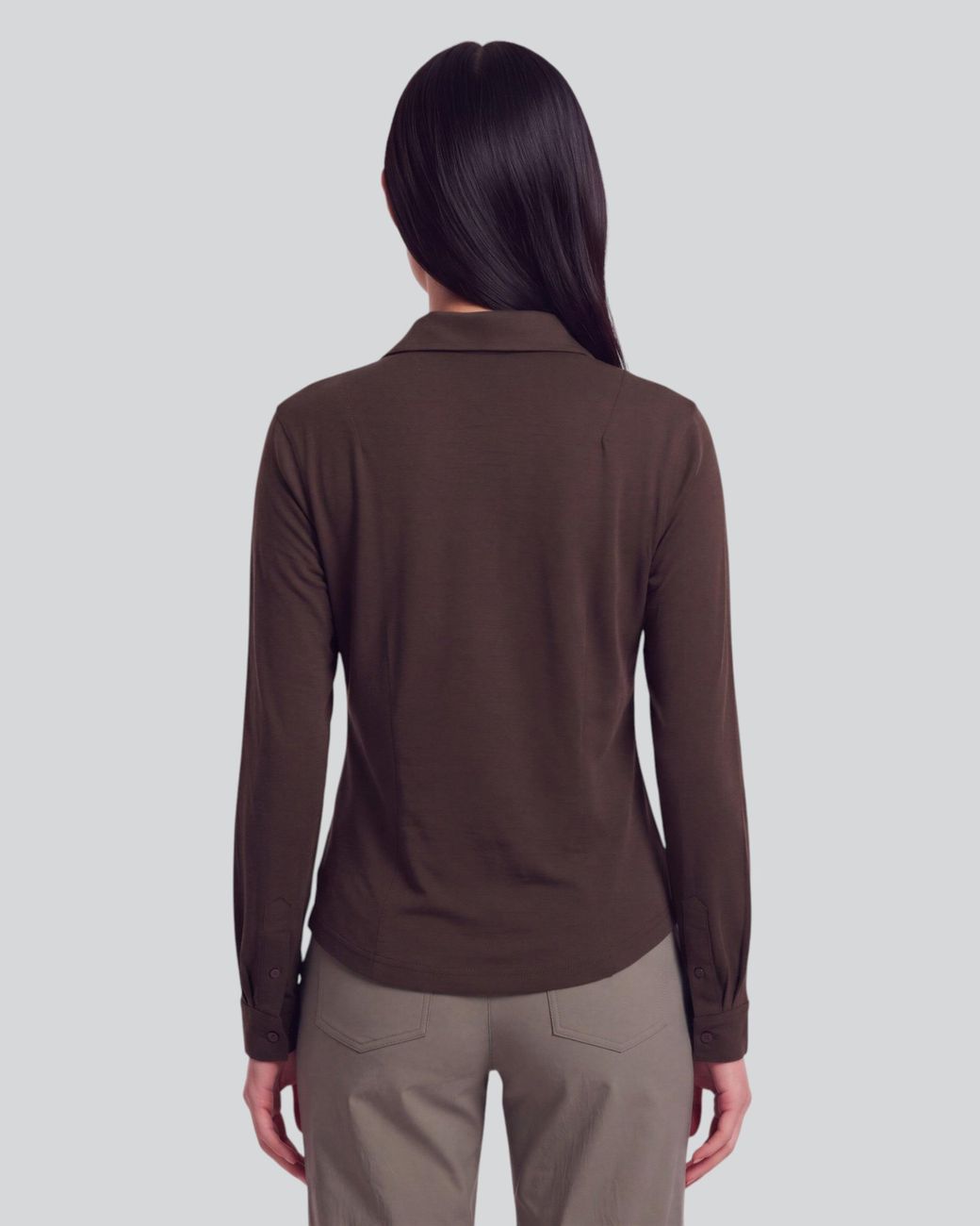 Lords of Harlech Scarlet Brownie Merino Jersey Long-Sleeve Shirt
