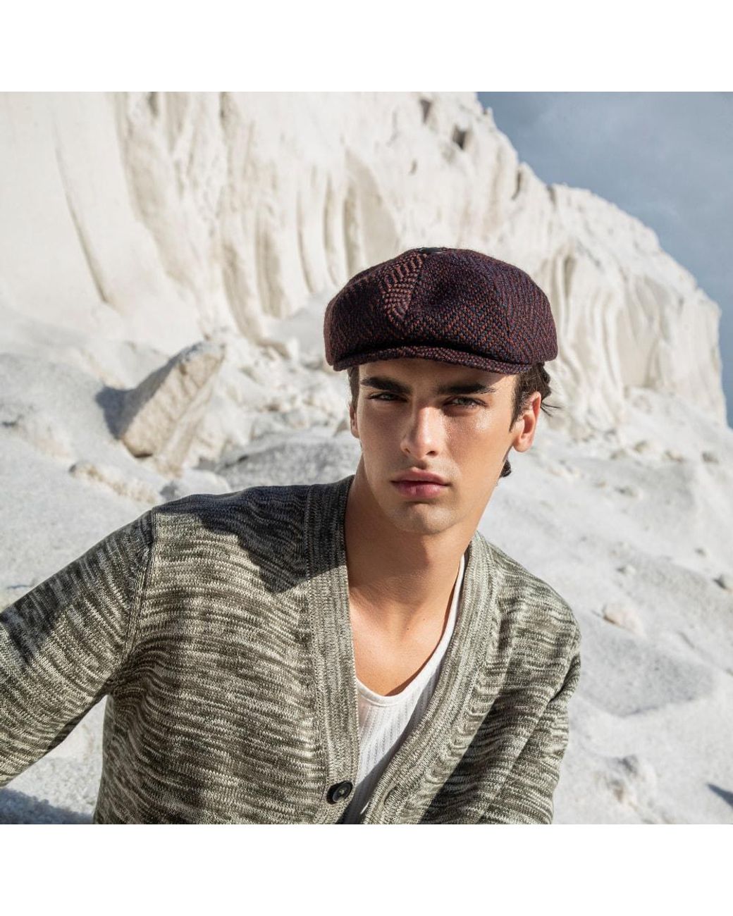 DORIA 1905 Blue Irish Newsboy Beret for men
