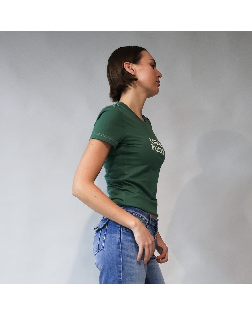 Love and Nostalgia Green Margot Going Places Tee