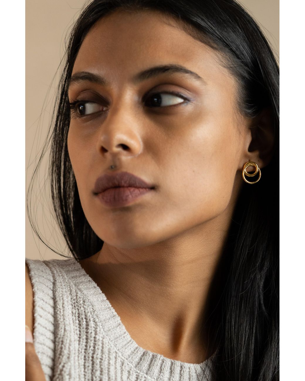 Zynnia Collective Metallic Circle Studs