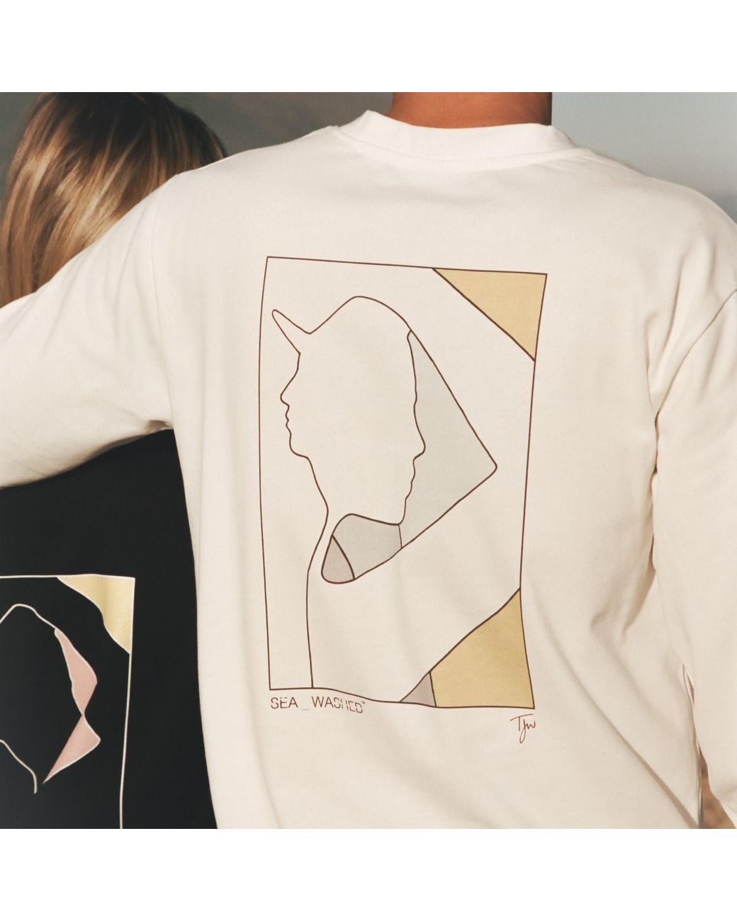 Sea_Washed White Neutrals Sw X Tjw Classic Long Sleeve, Trompe Surf for men