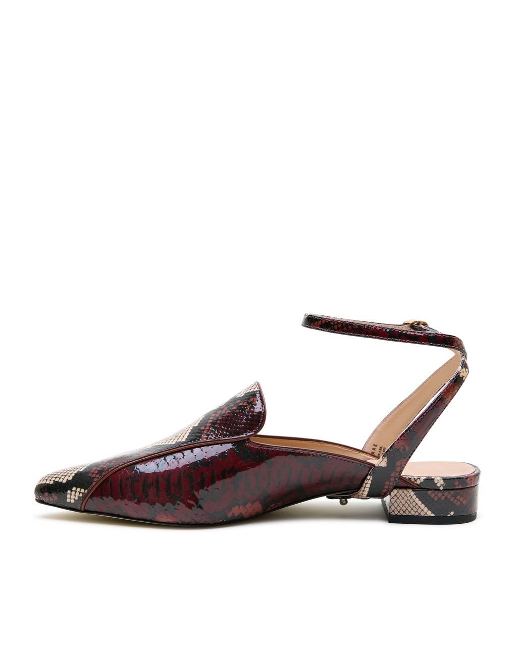 Alterre Brown Burgundy Python Marilyn Pointed Loafer