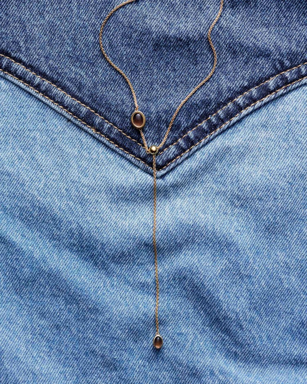 Stone Fruit Metallic Baby Bolo Necklace