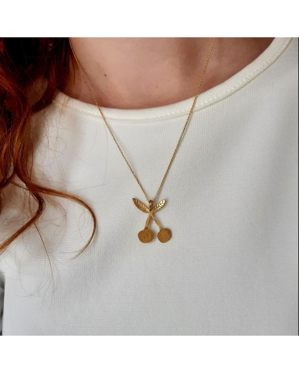 Lily Flo Jewellery Metallic Cherry Necklace