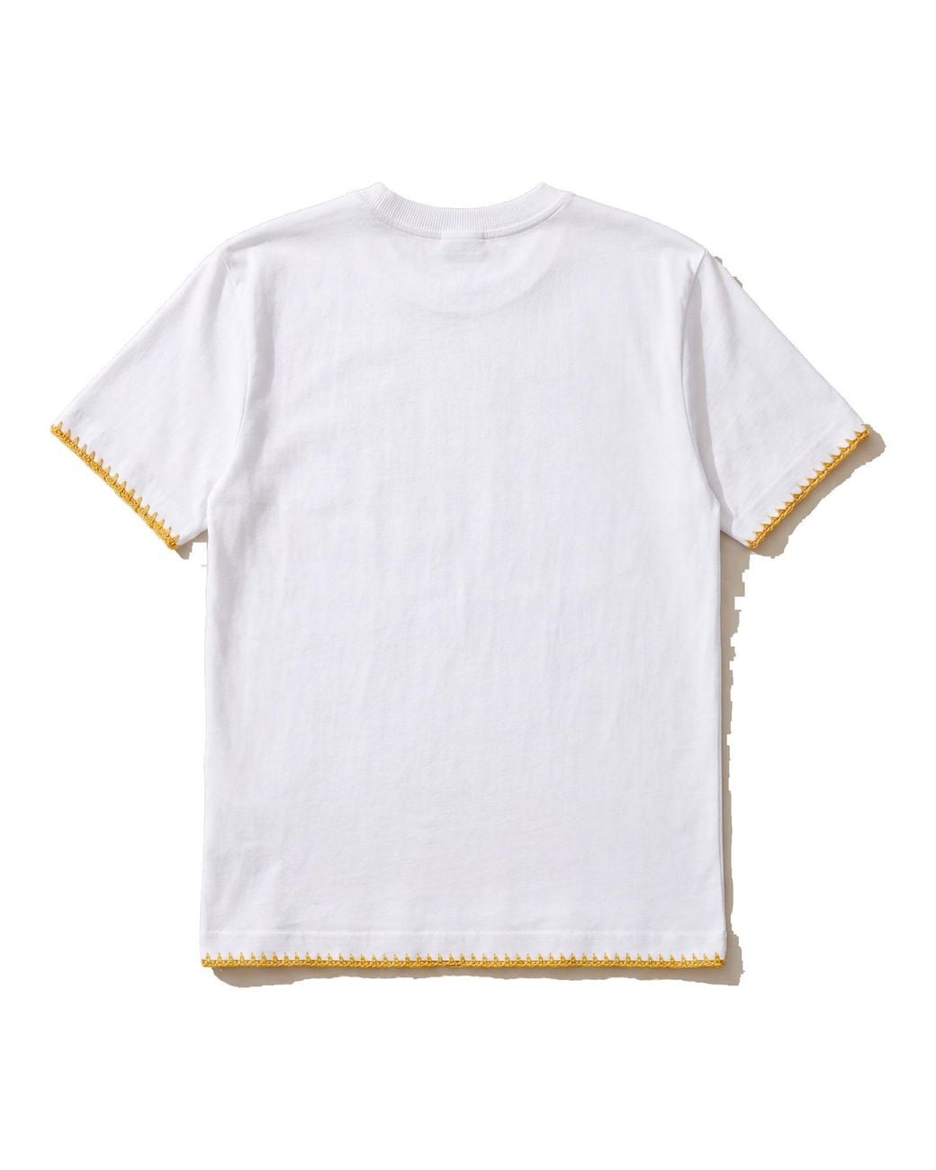 Ana Chic White Sunflower Patch Handmade Crochet Applique Cotton Tee