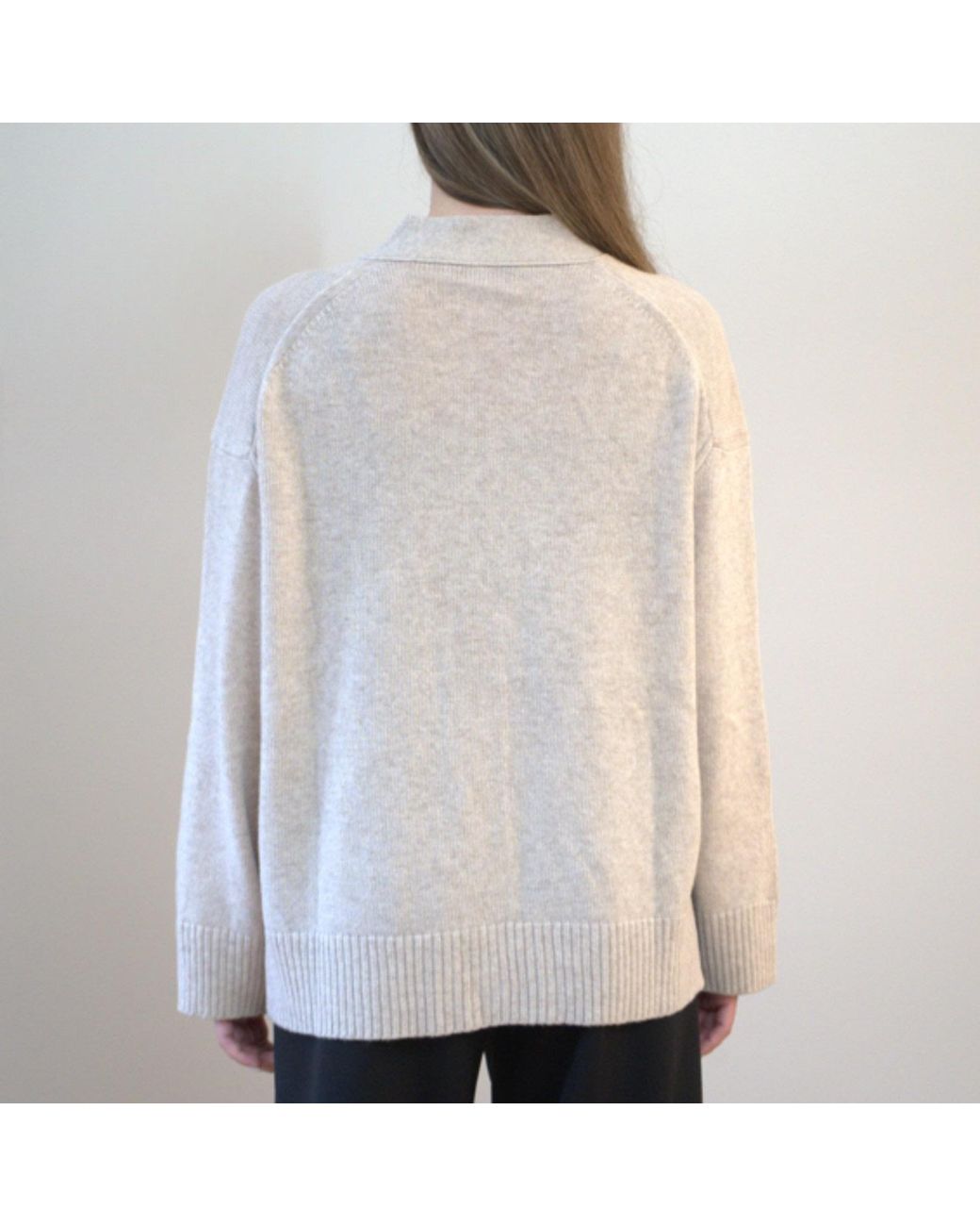 Nuvv Collection Natural Neutrals Button-Front Long-Sleeve Fine Wool Cardigan – Italian Yarn