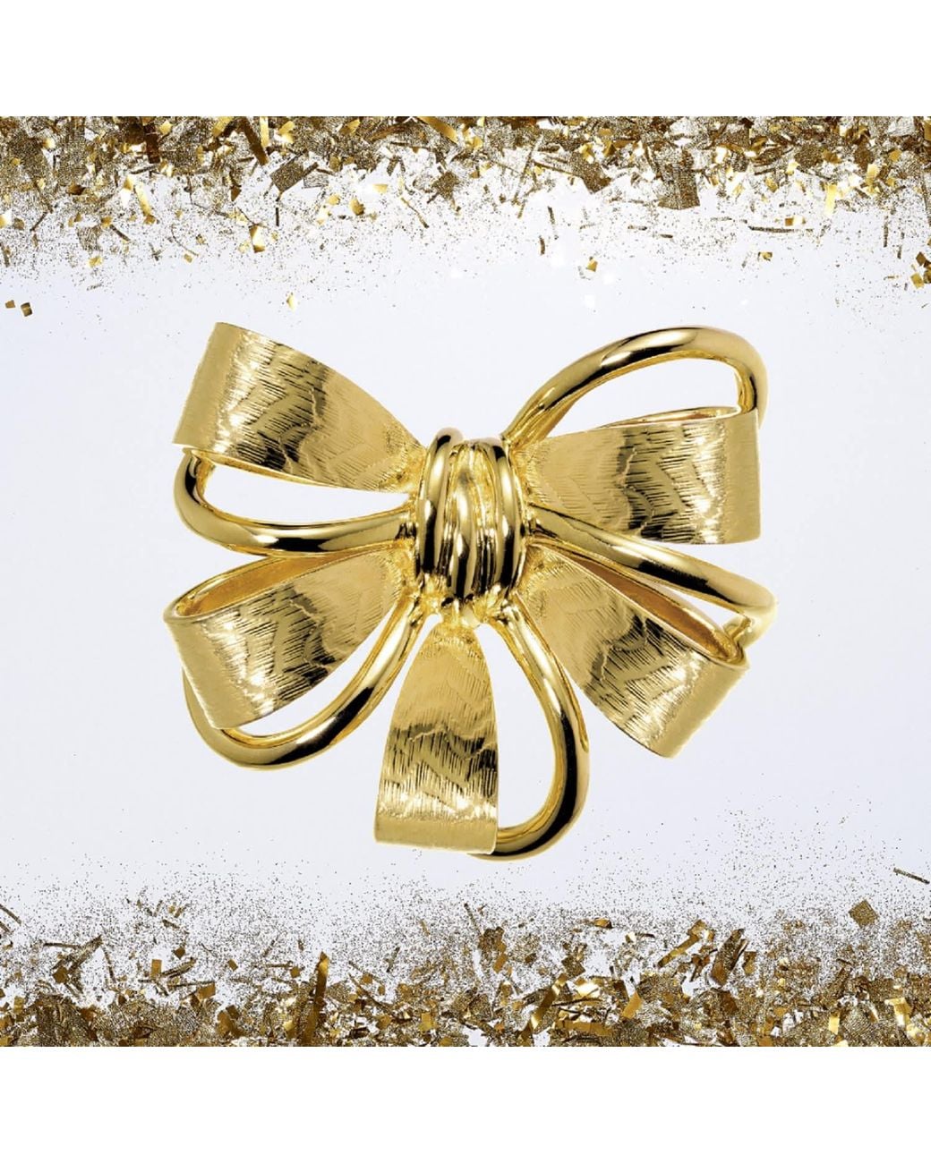 Grosse Metallic Bow Brooch, Series Jahrenstag