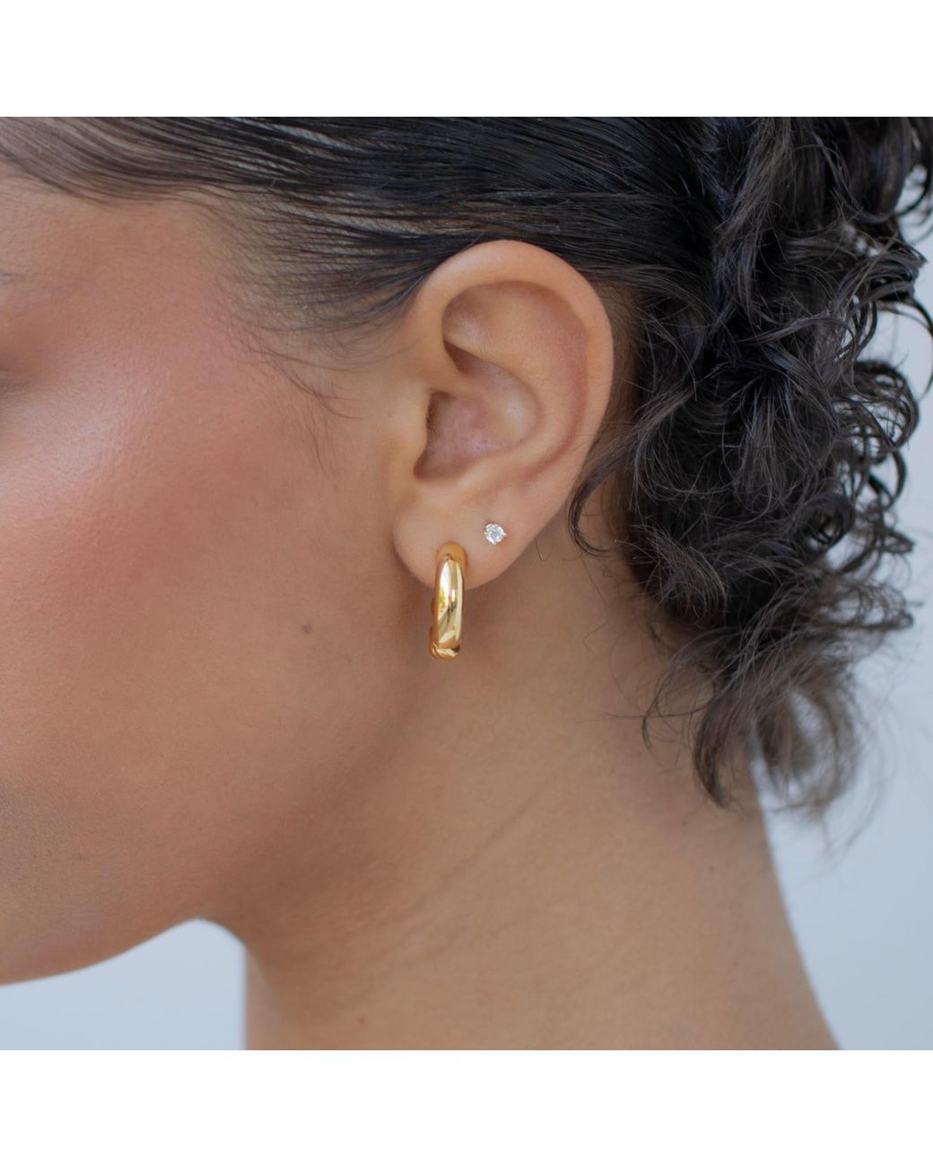 Arctic Fox & Co. Metallic Amara Half Twist Hoop Earrings