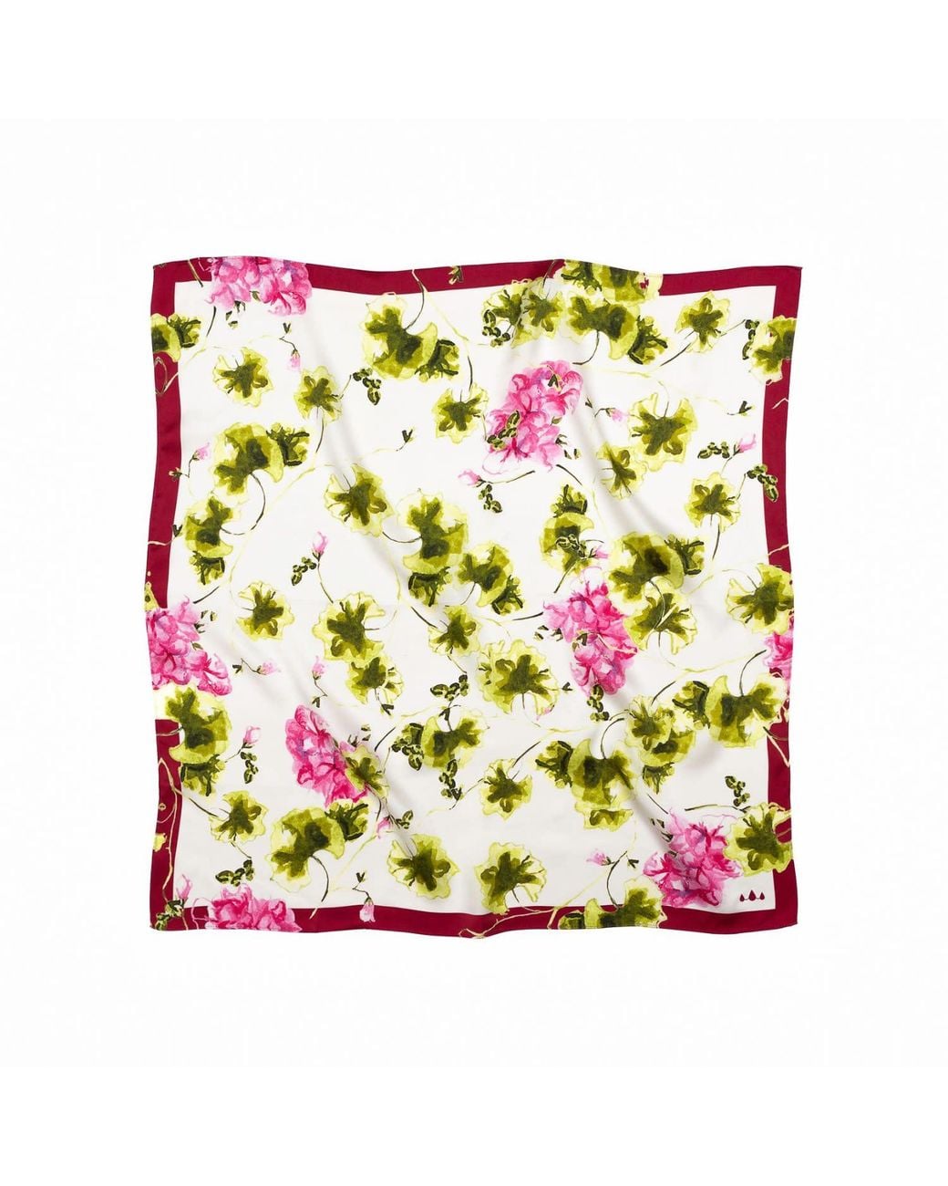 RainSisters Multicolor Medium Floral Natural Silk Scarf