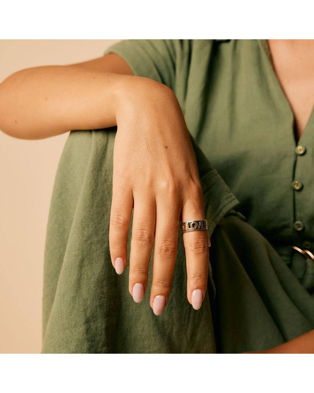 Charlotte's Web Jewellery Metallic Love Rocks Spinning Ring