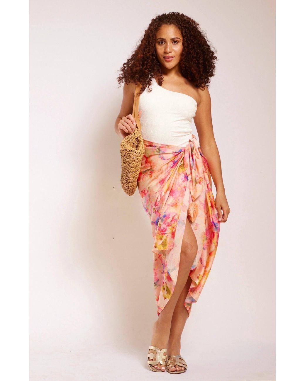 Yomisma Pink Signature Wrap Sarong