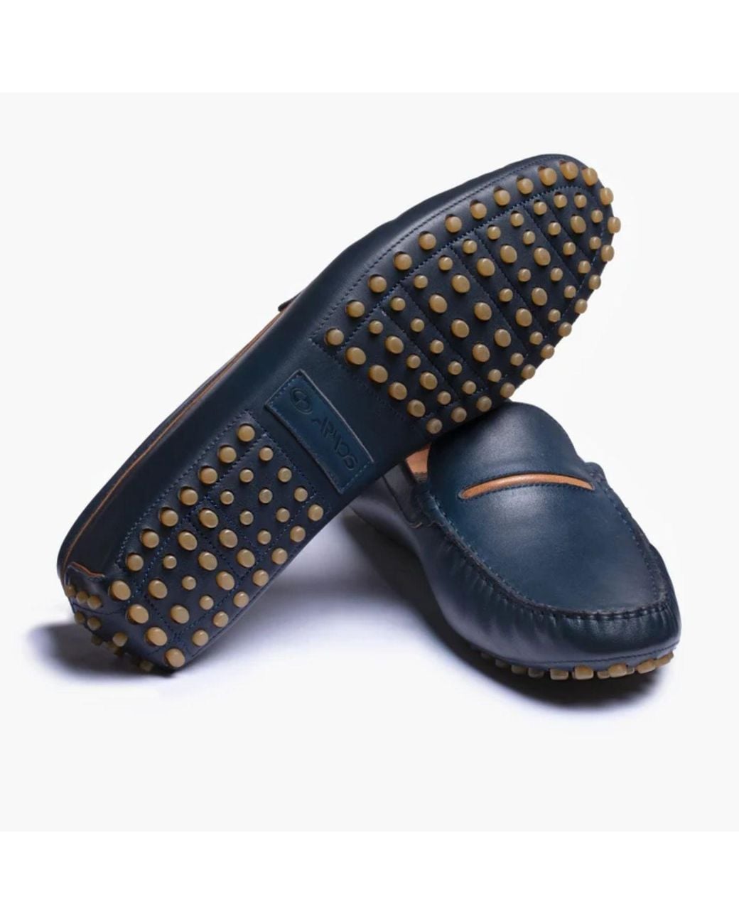 Armos Blue Leather Driving Moccasin for men