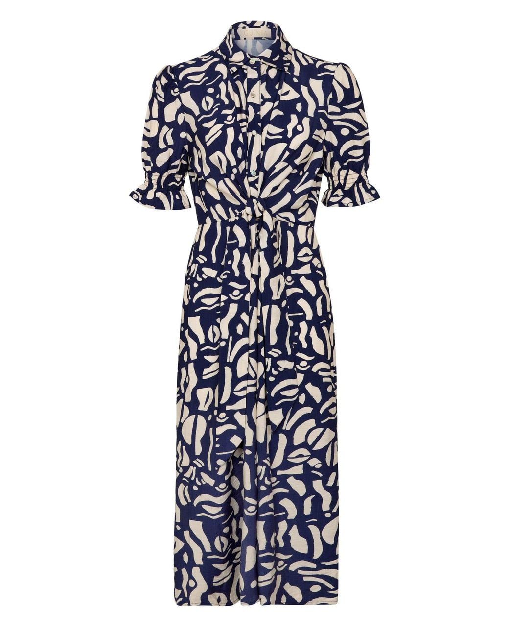 Guinea London Blue Tie Front Dress