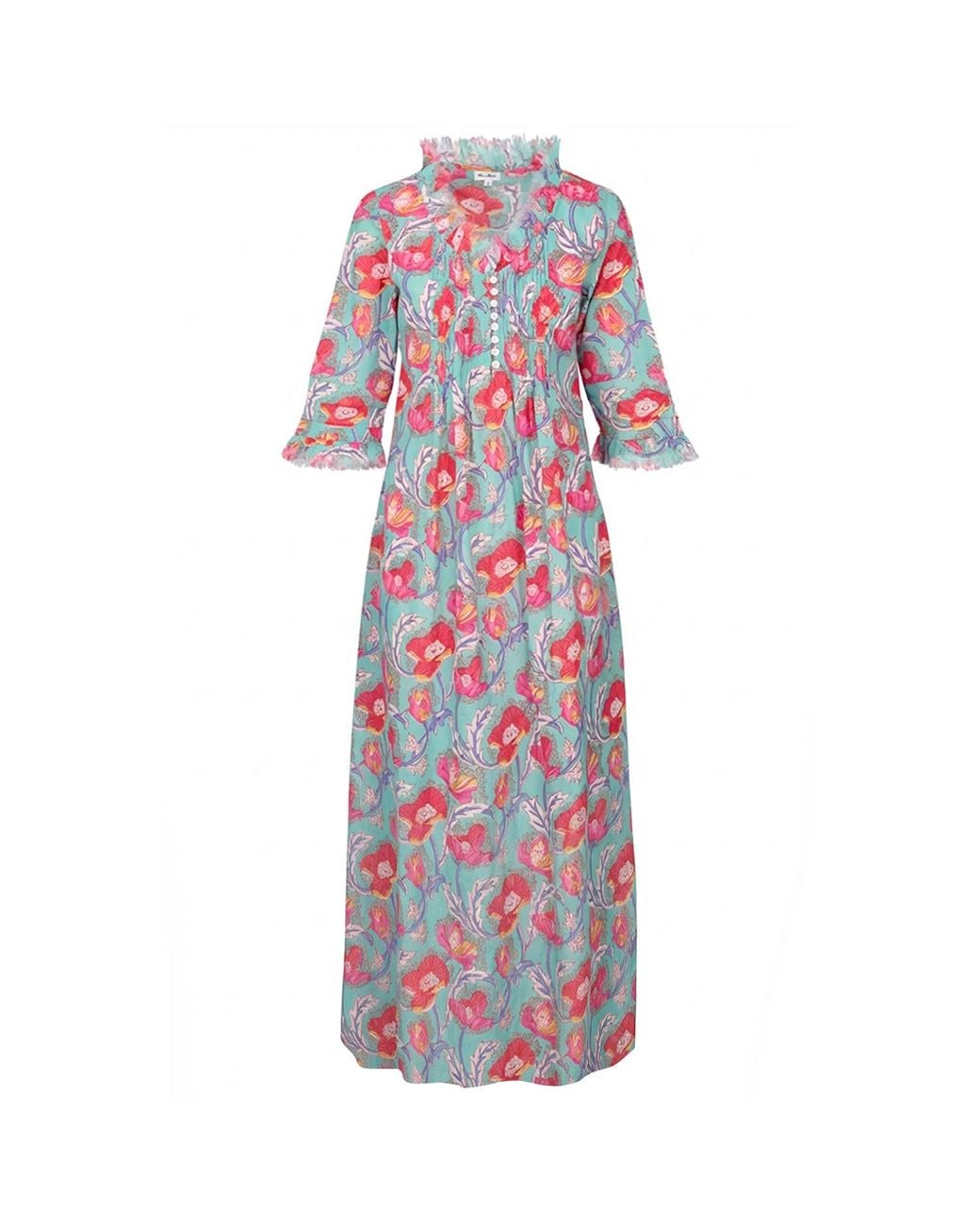 At Last Red Cotton Annabel Maxi Dress